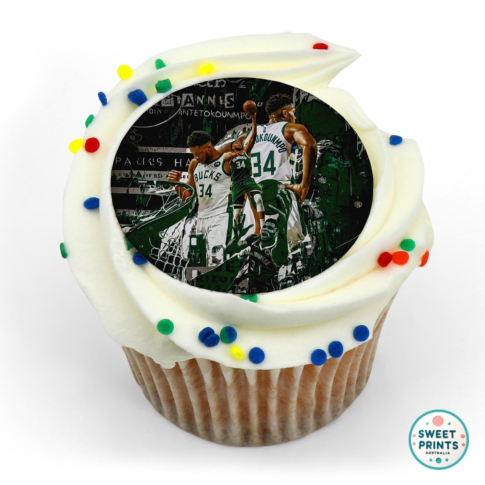Nba Giannis Antetokounmpo Dunk Basketball Greek Freak Milwaukee Copy edible cake topper