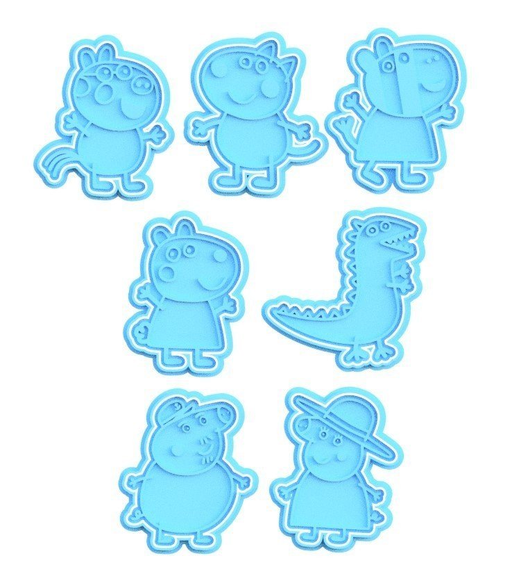 Peppa Pig Cookie Cutter Set Of 7 cookie cutter