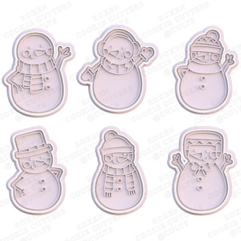 Snowman Cookie Cutter Set Of 6 cookie cutter