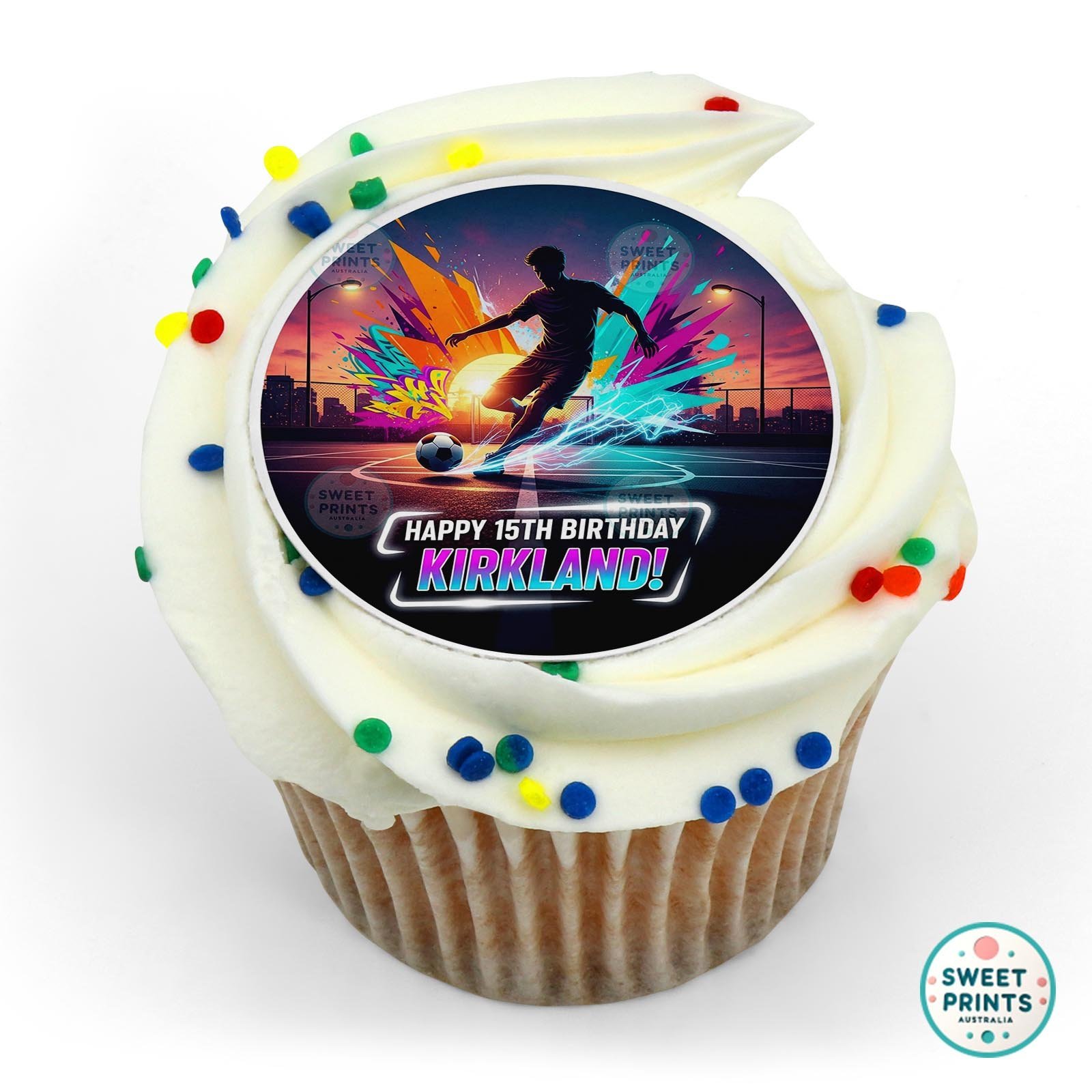 Soccer Custom 096 6 edible cake topper