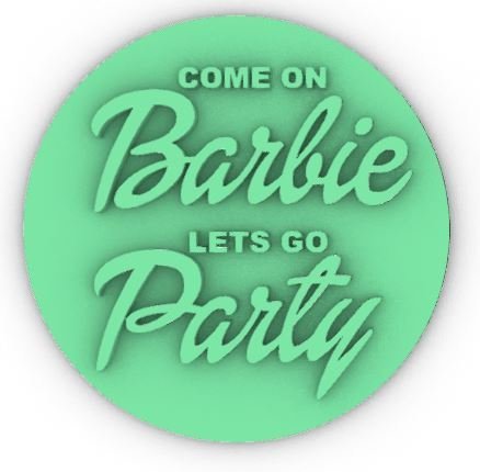 Barbie Writing cookie cutter