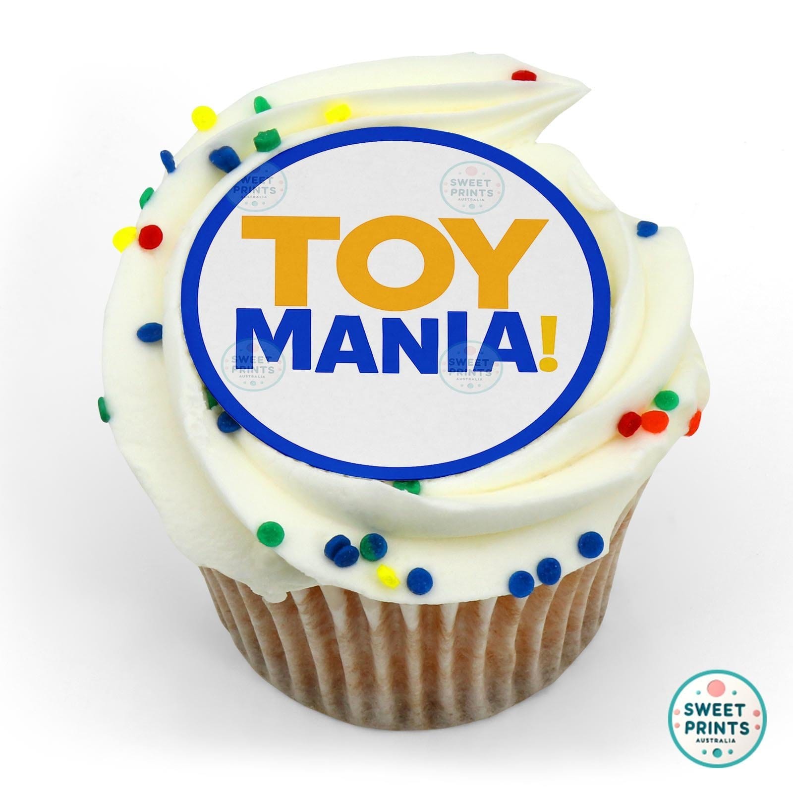 Big W Toy Mania Logo edible cake topper
