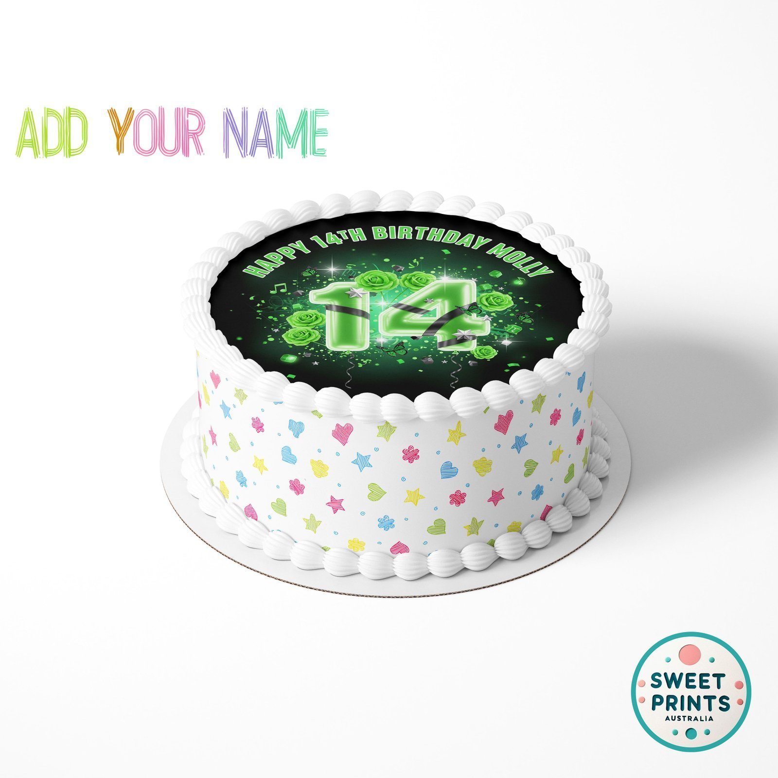 birthday custom 14 black green o - Image 2