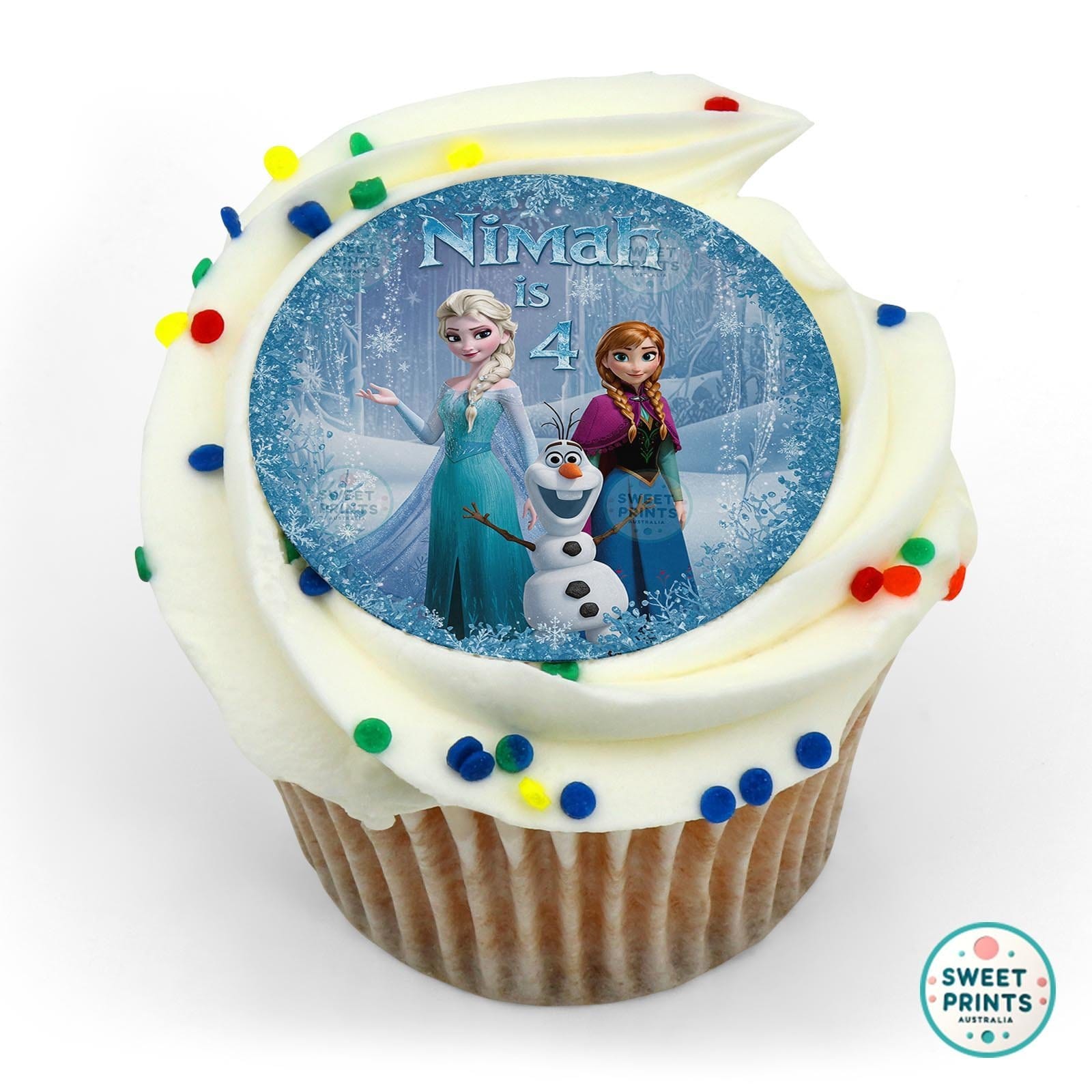 Frozen Elsa Custom 300425 edible cake topper