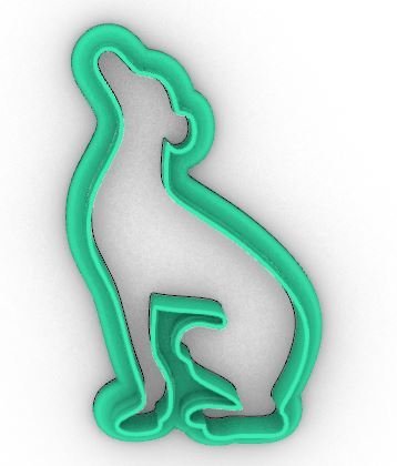 Greyhound Dog Shape cookie cutter