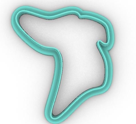 Greyhound Head Dog Shape cookie cutter