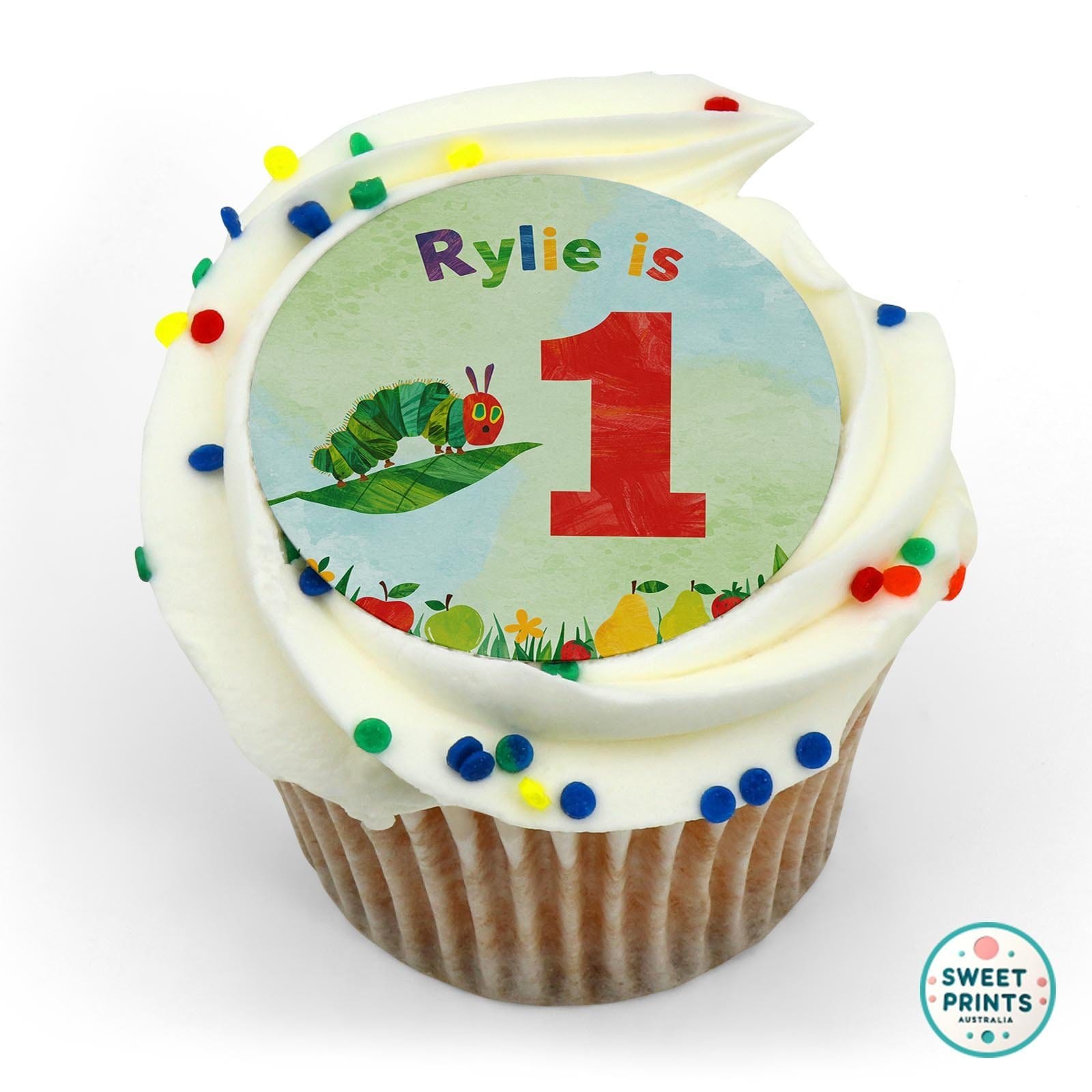 Hungry Caterpillar Custom 1 edible cake topper