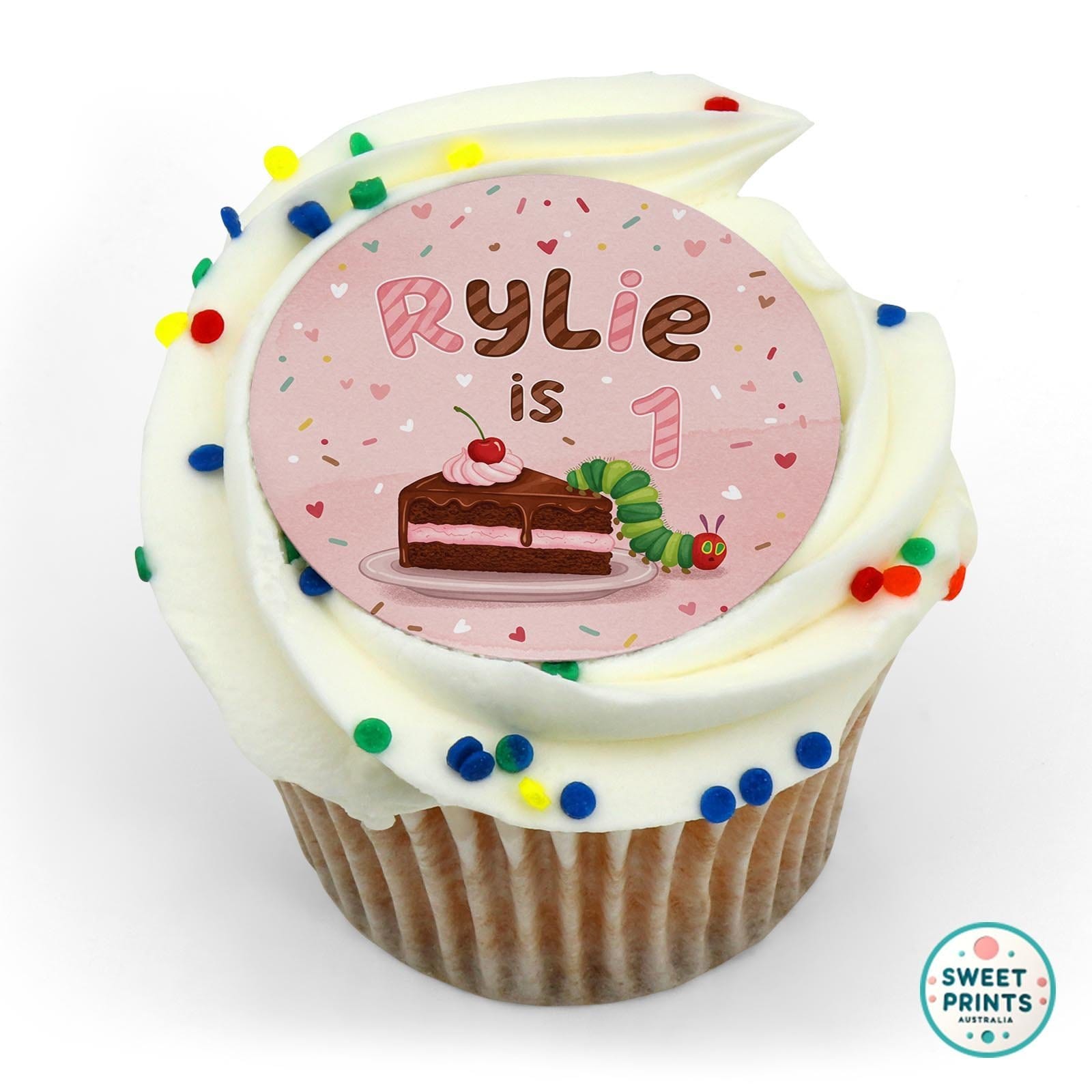 Hungry Caterpillar Custom 3 edible cake topper