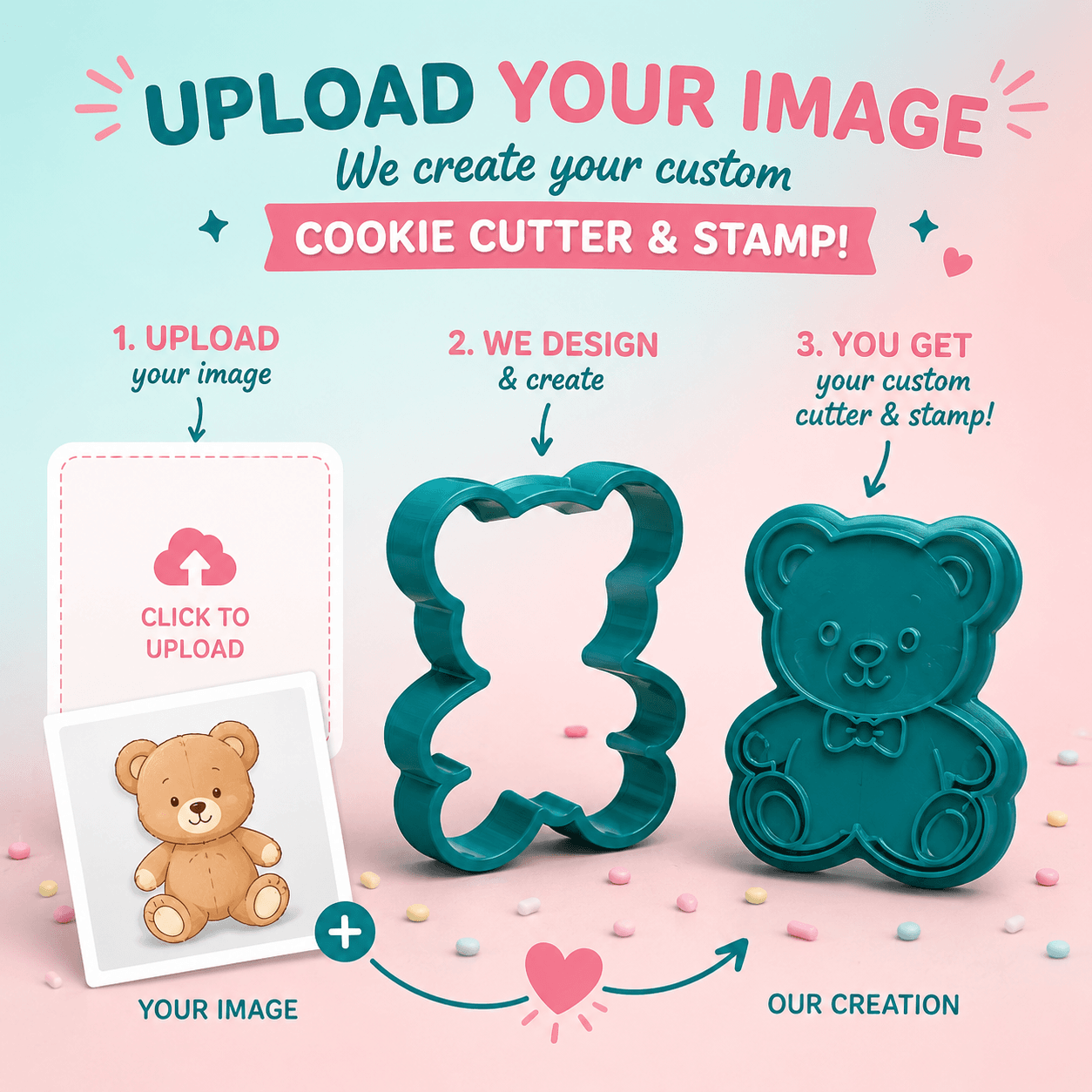 Custom Cupcake/cookie Toppers — Single Photo edible cake topper