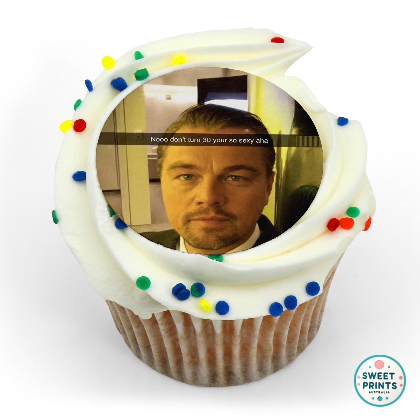 Leonardo Dicaprio Round 30 edible cake topper