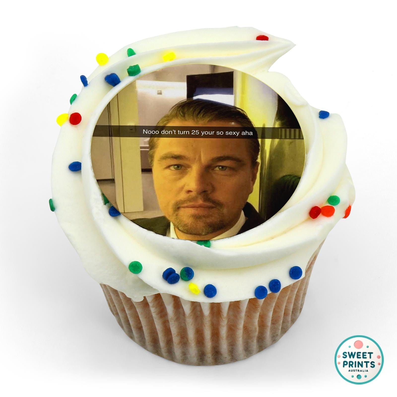 Leonardo Dicaprio Round edible cake topper