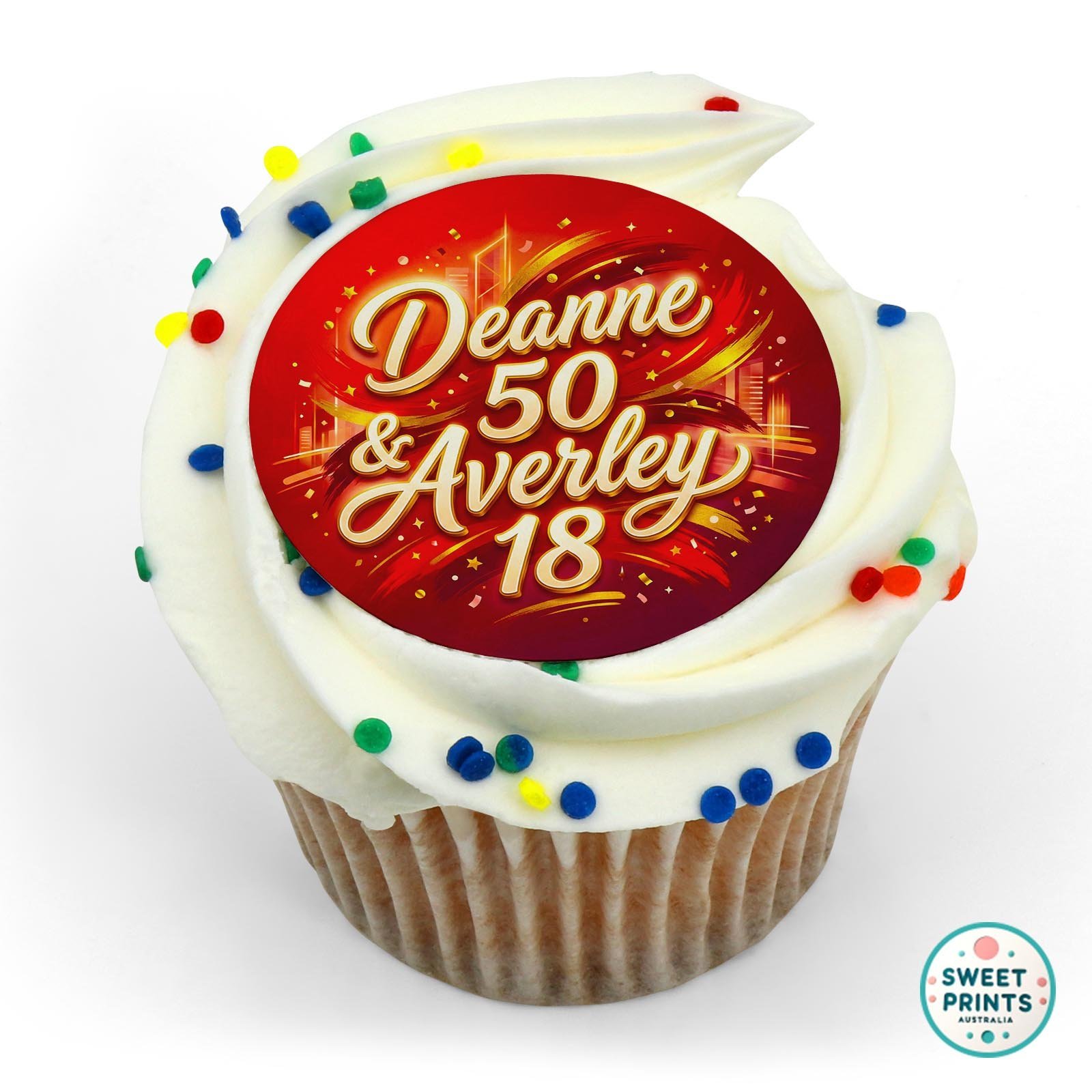 Paint The Town Red 4 edible cake topper