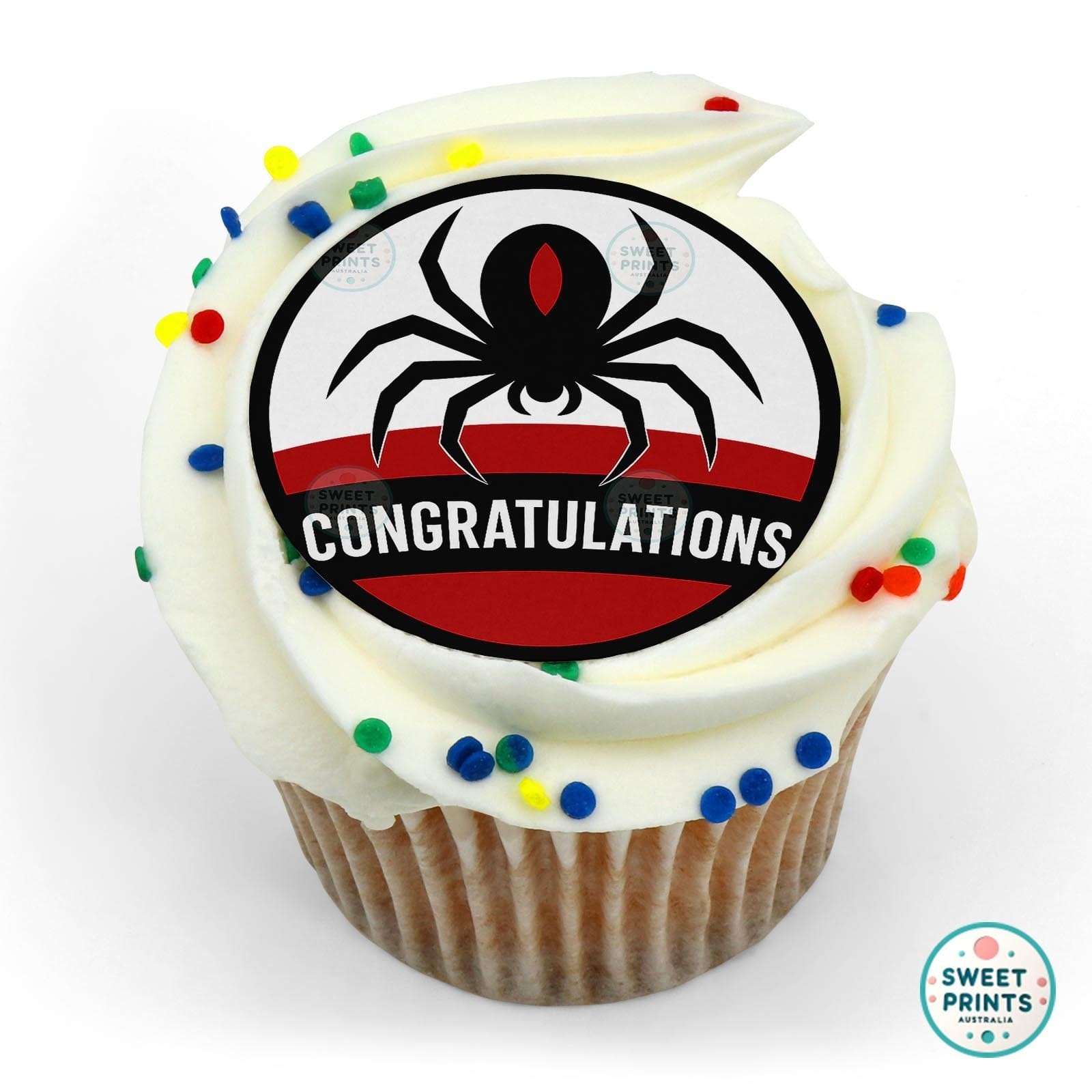 Perth Redback Basketball 3 edible cake topper