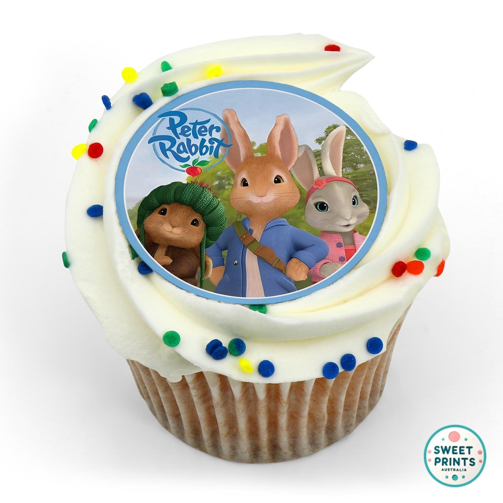 Peter Rabbit Round Ei edible cake topper