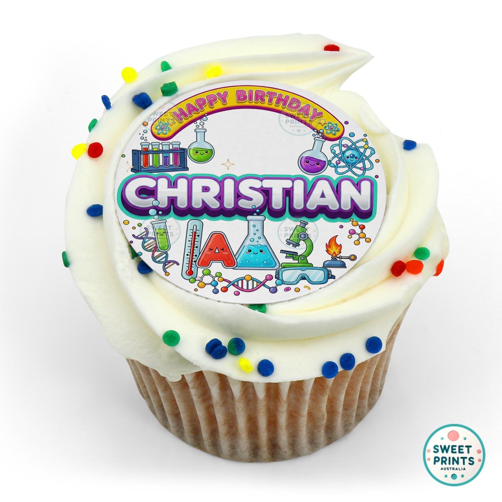 Science Chemical Custom 23 edible cake topper