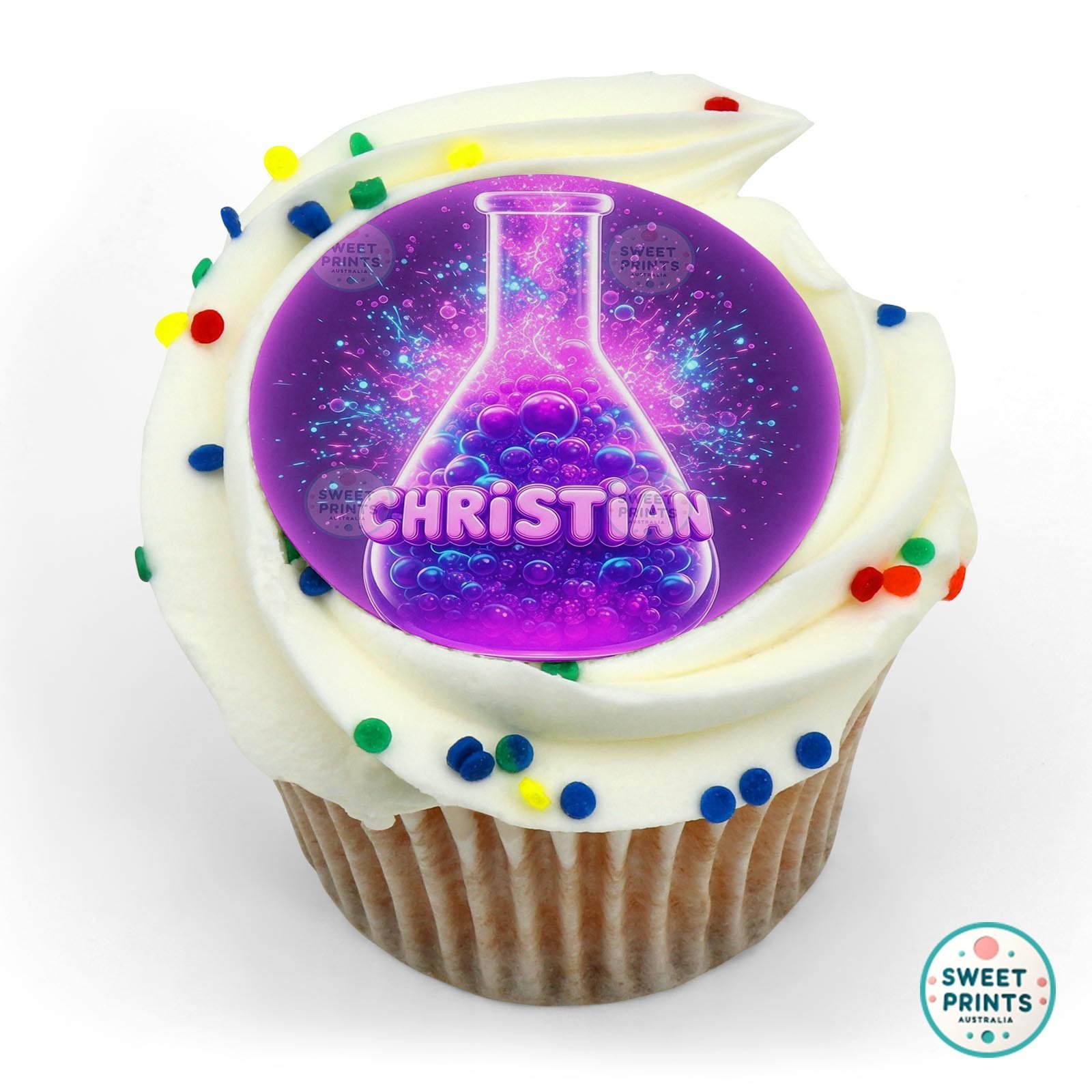 Science Chemical Custom 9 edible cake topper