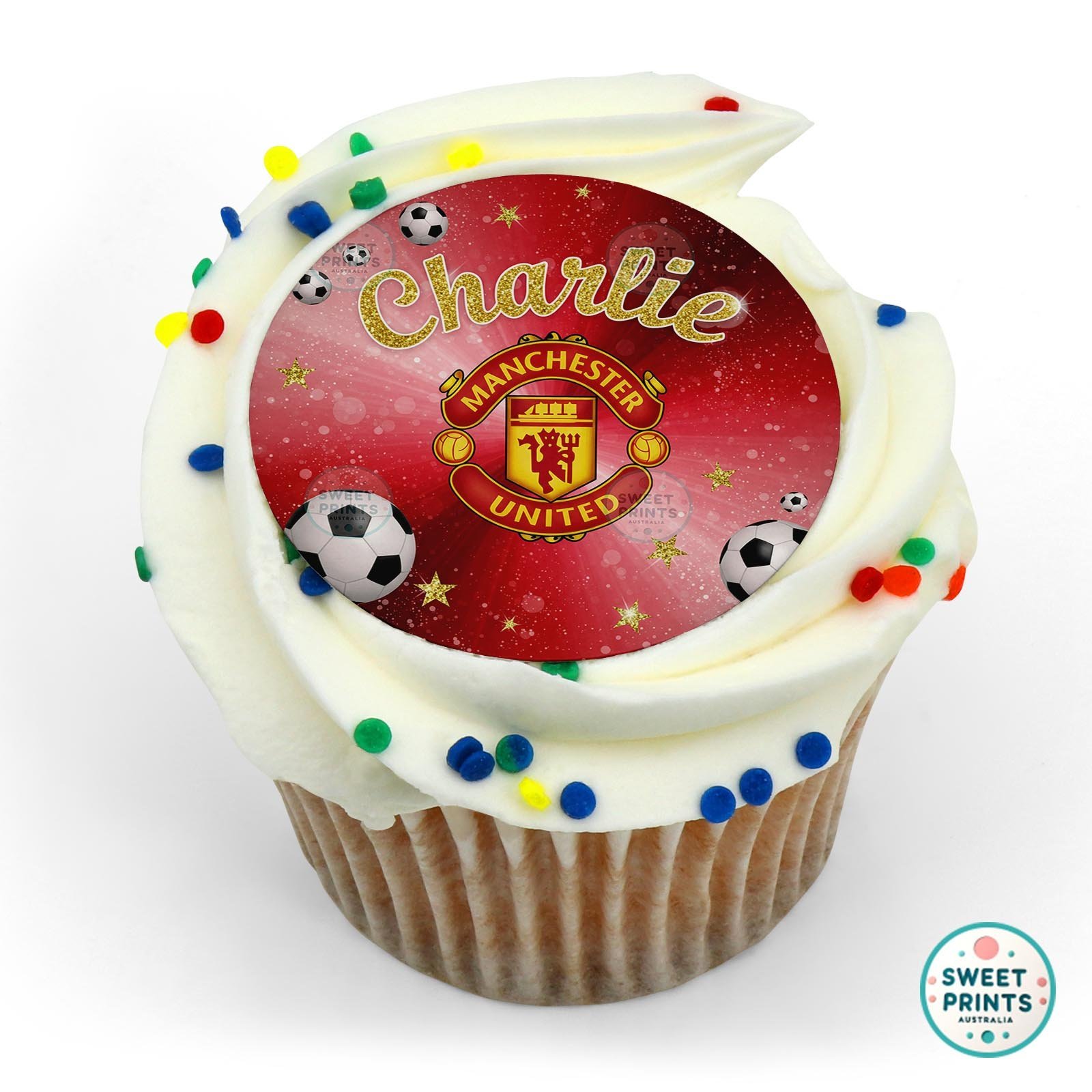 Soccer Manchester United Custom 1 edible cake topper