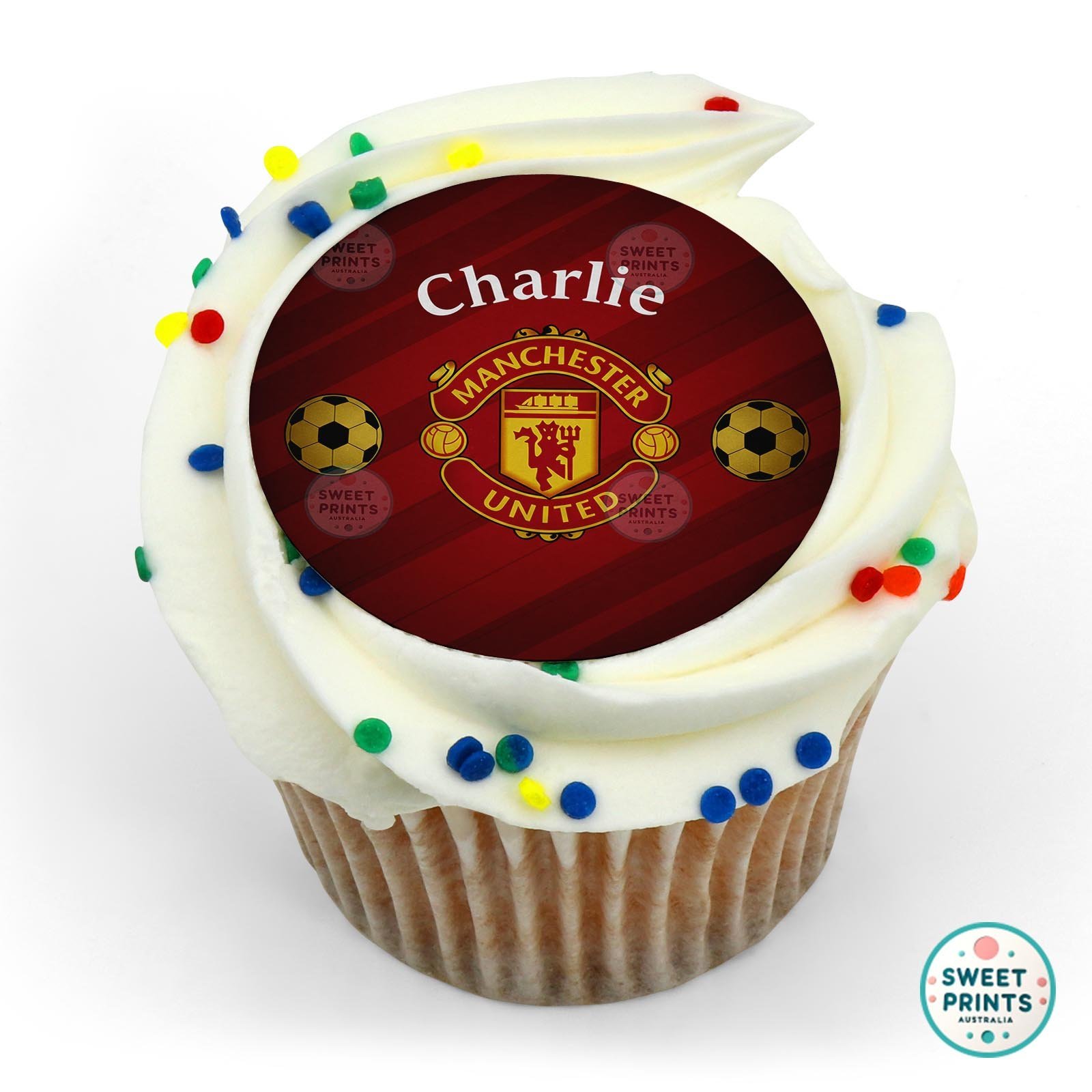 Soccer Manchester United Custom 4 edible cake topper