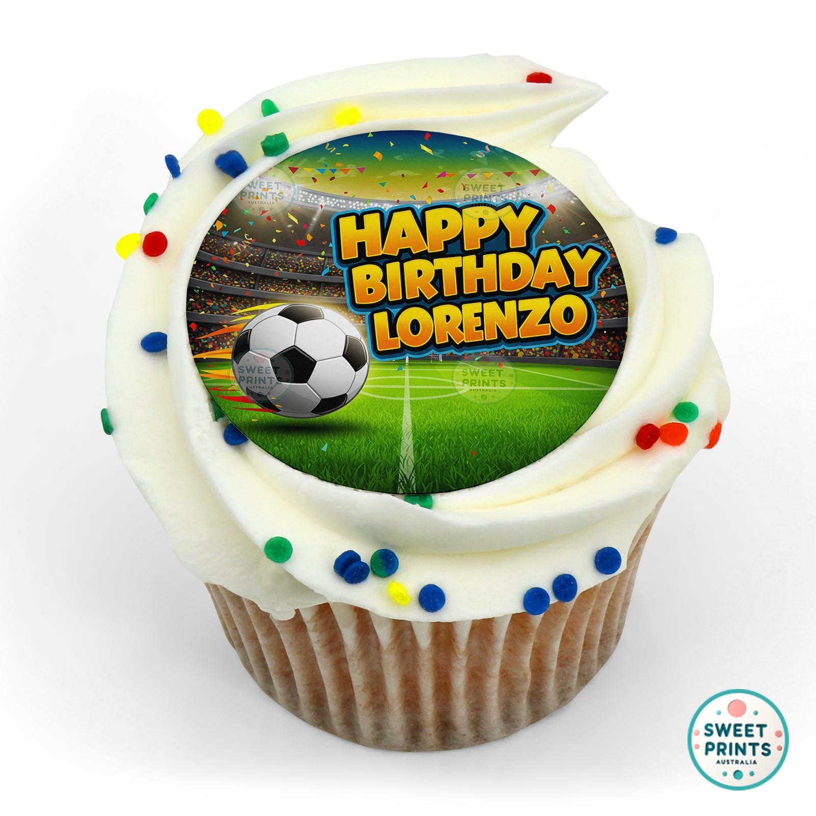 Soccer Custom 13 edible cake topper