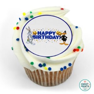 looney tunes happy birthday round o o