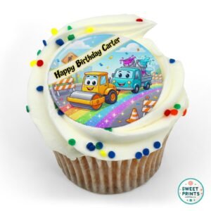 construction steamroller truck rainbow paintbuckets banner 1 o