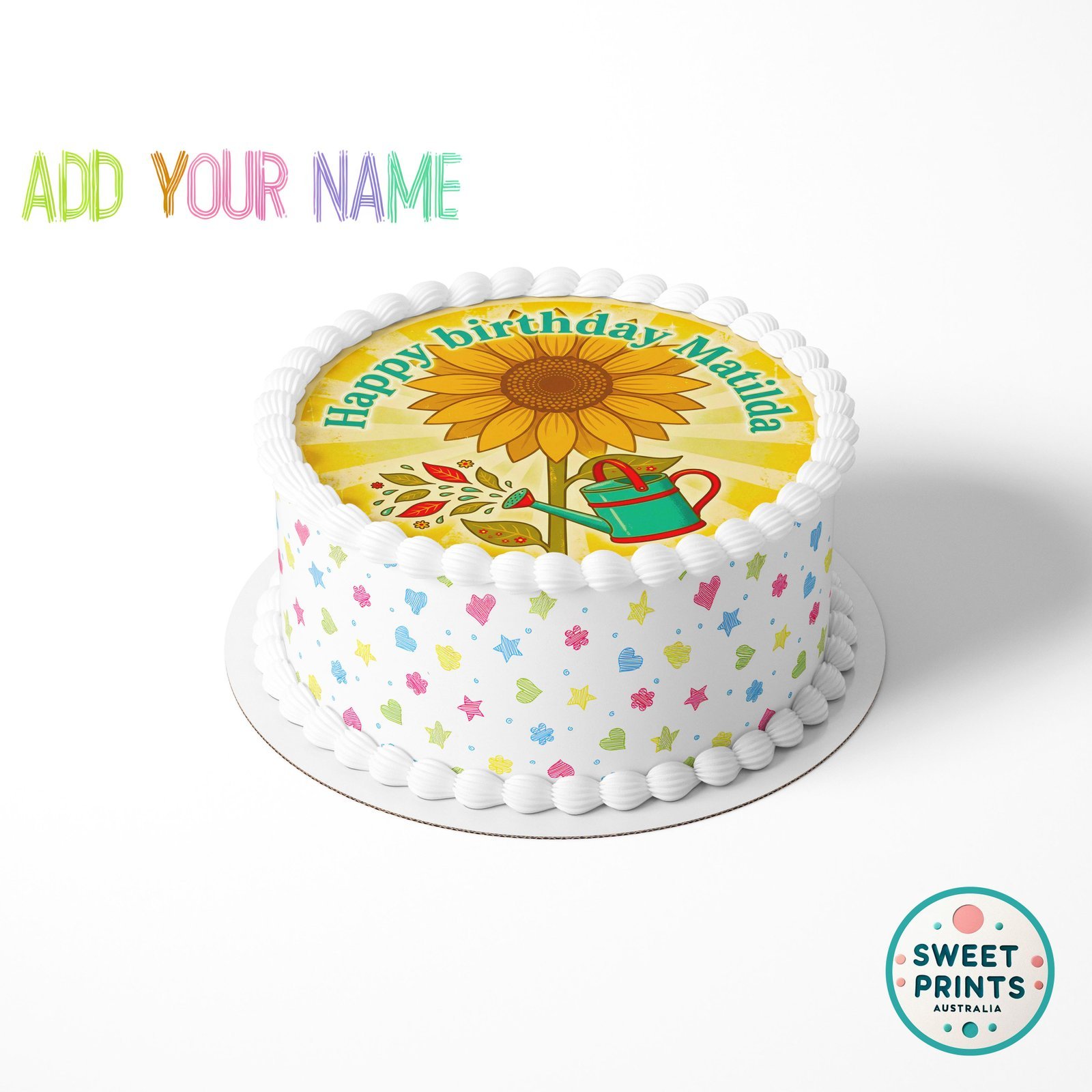 gardening sunflower wateringcan text 1 o custom 13 o - Image 2