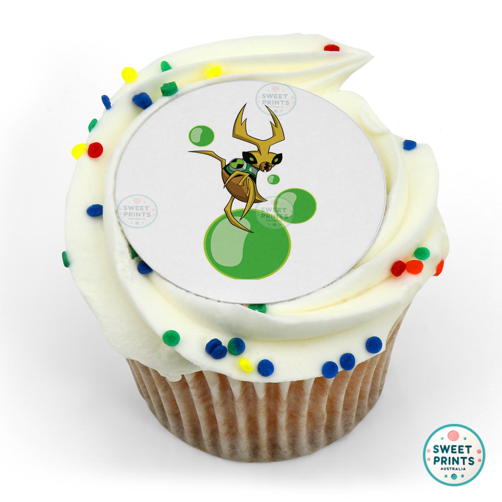 Ben 10 Ball Weevil On Green Ball edible cake topper