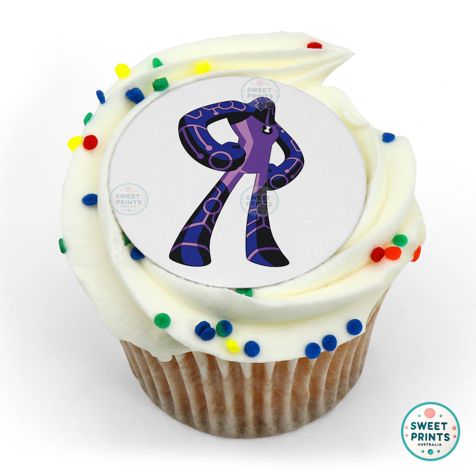 Ben 10 Purple Upgrade edible cake topper