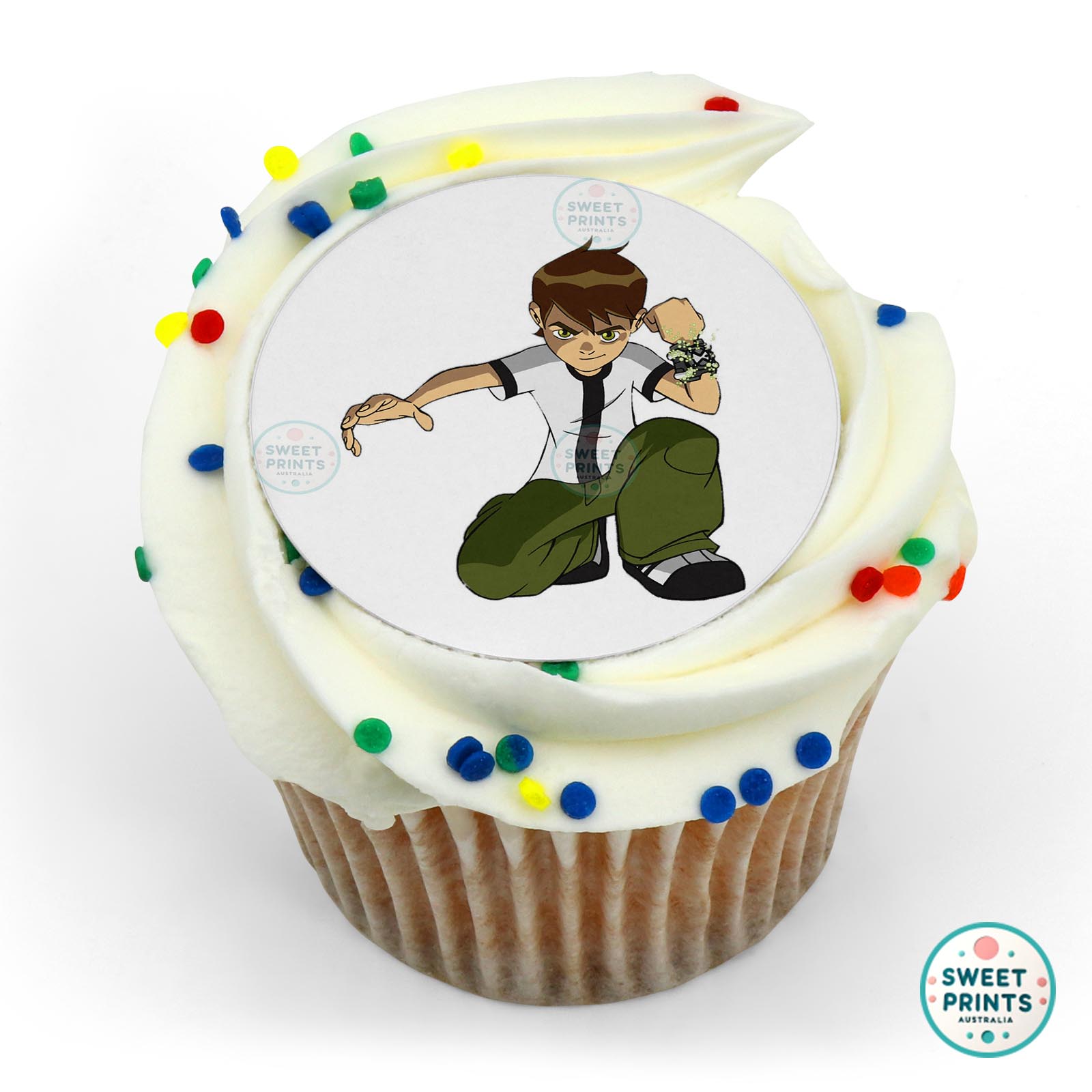 Ben 10 Showing The Omnitrix edible cake topper