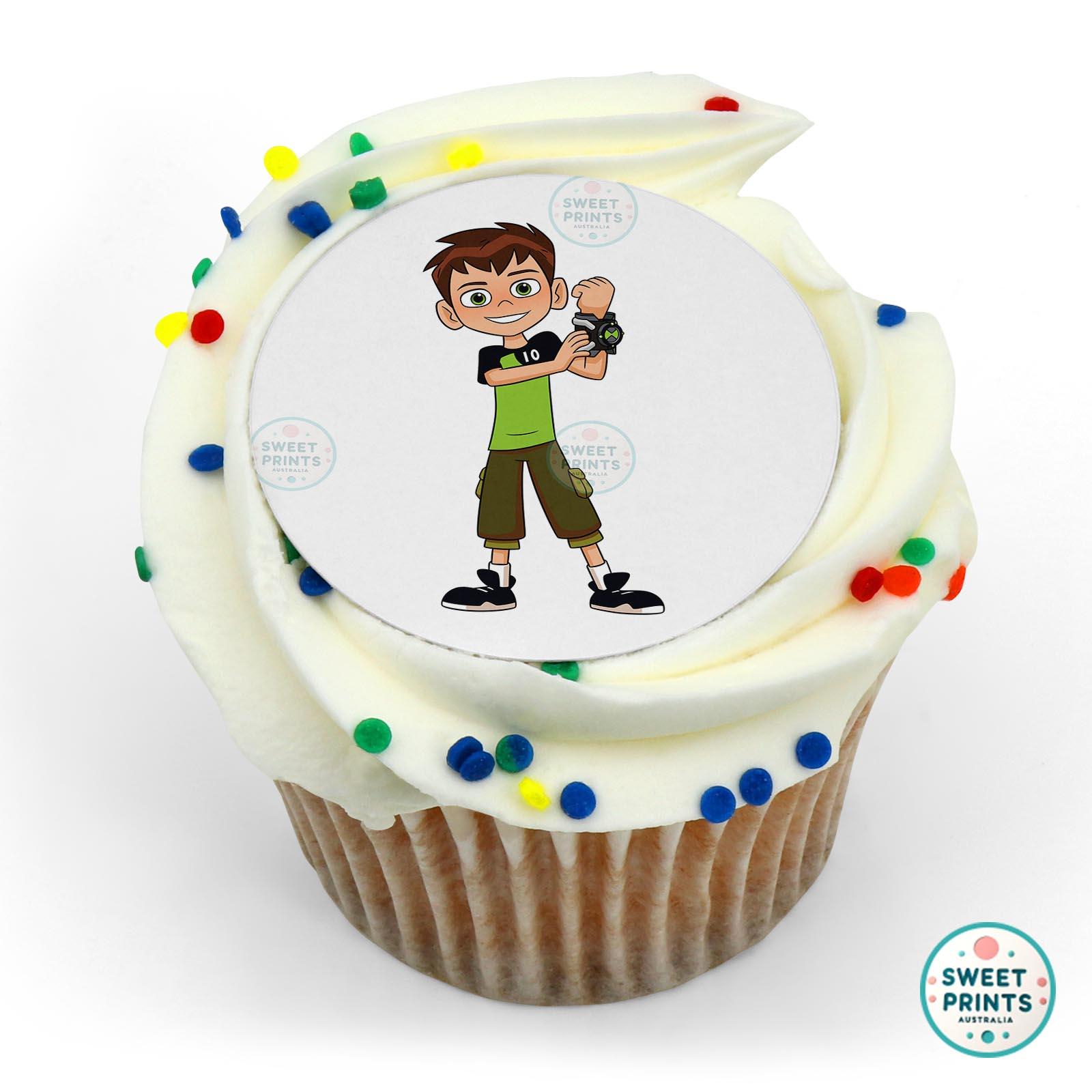 Ben 10 Tennyson Showing Omnitrix edible cake topper