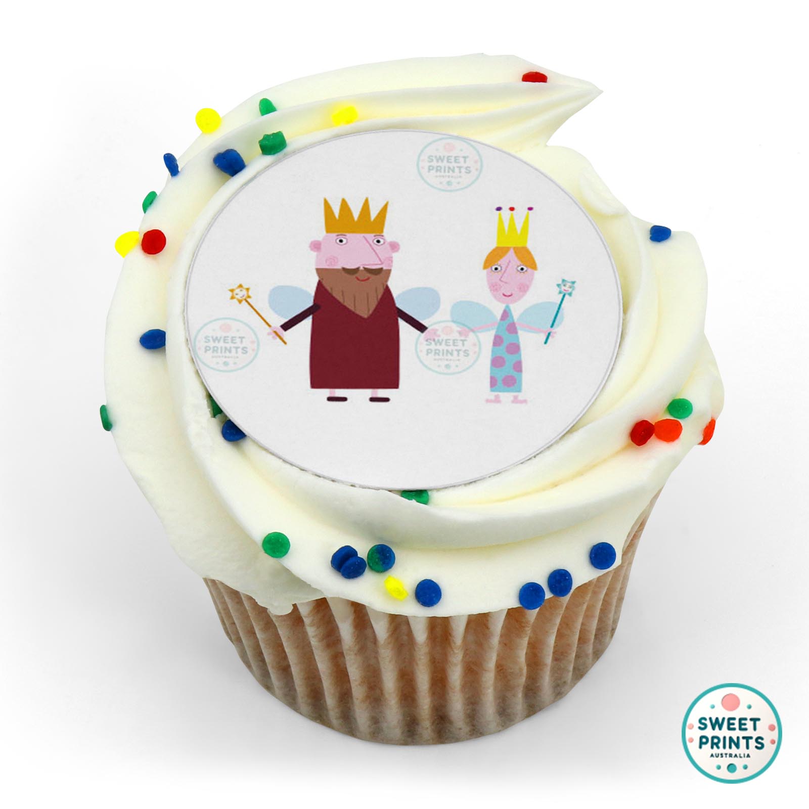 Ben And Holly King And Queen Thistle edible cake topper