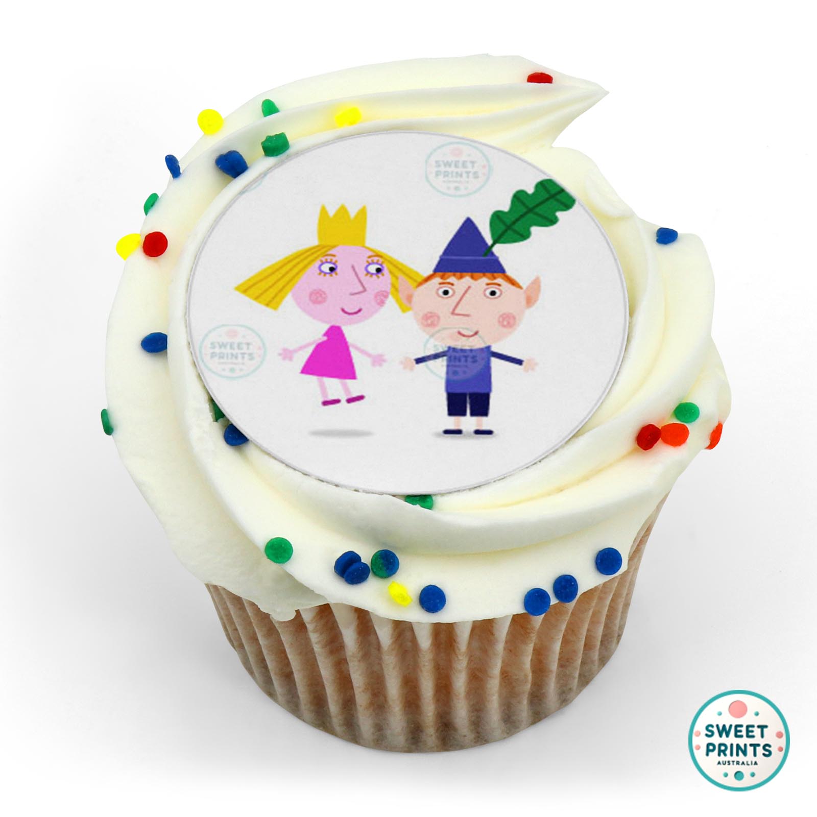 Ben And Holly Together edible cake topper