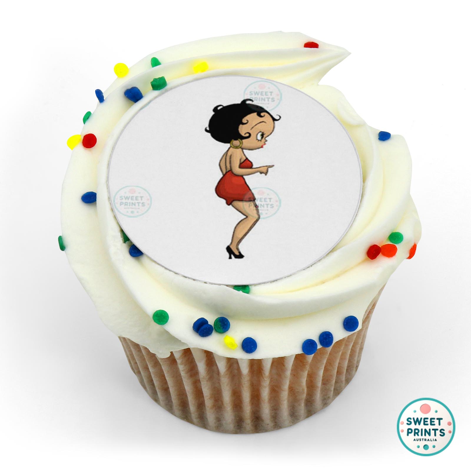 Betty Boop Side View edible cake topper