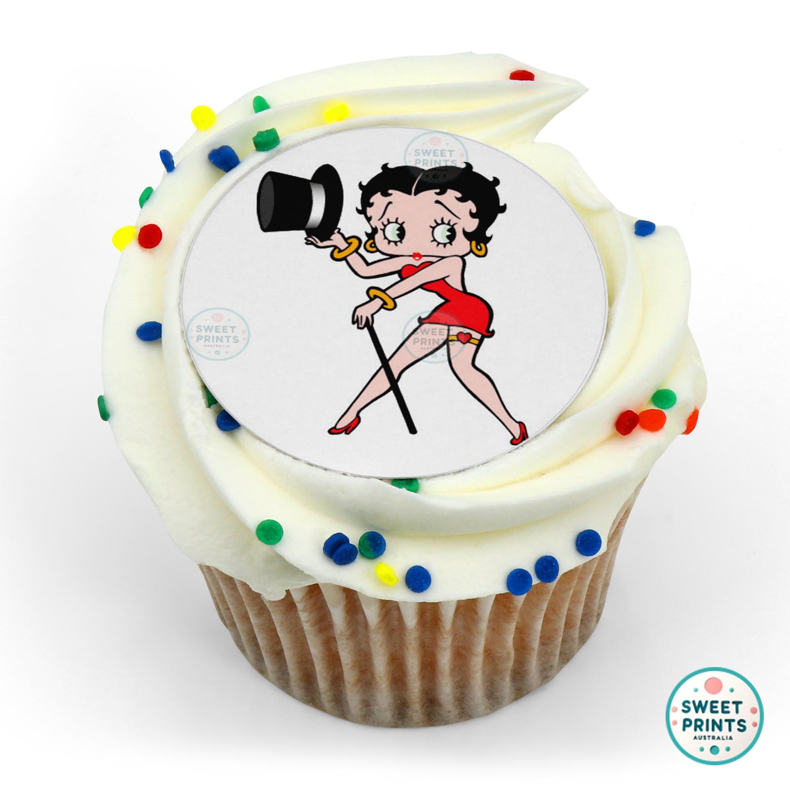 Betty Boop Top Hat edible cake topper