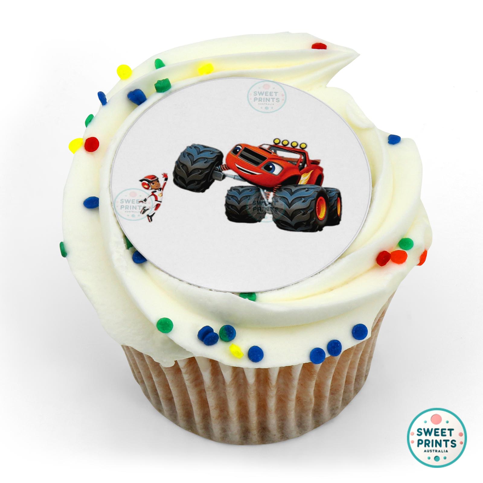 Blaze And The Monster Machines Aj And High Five edible cake topper