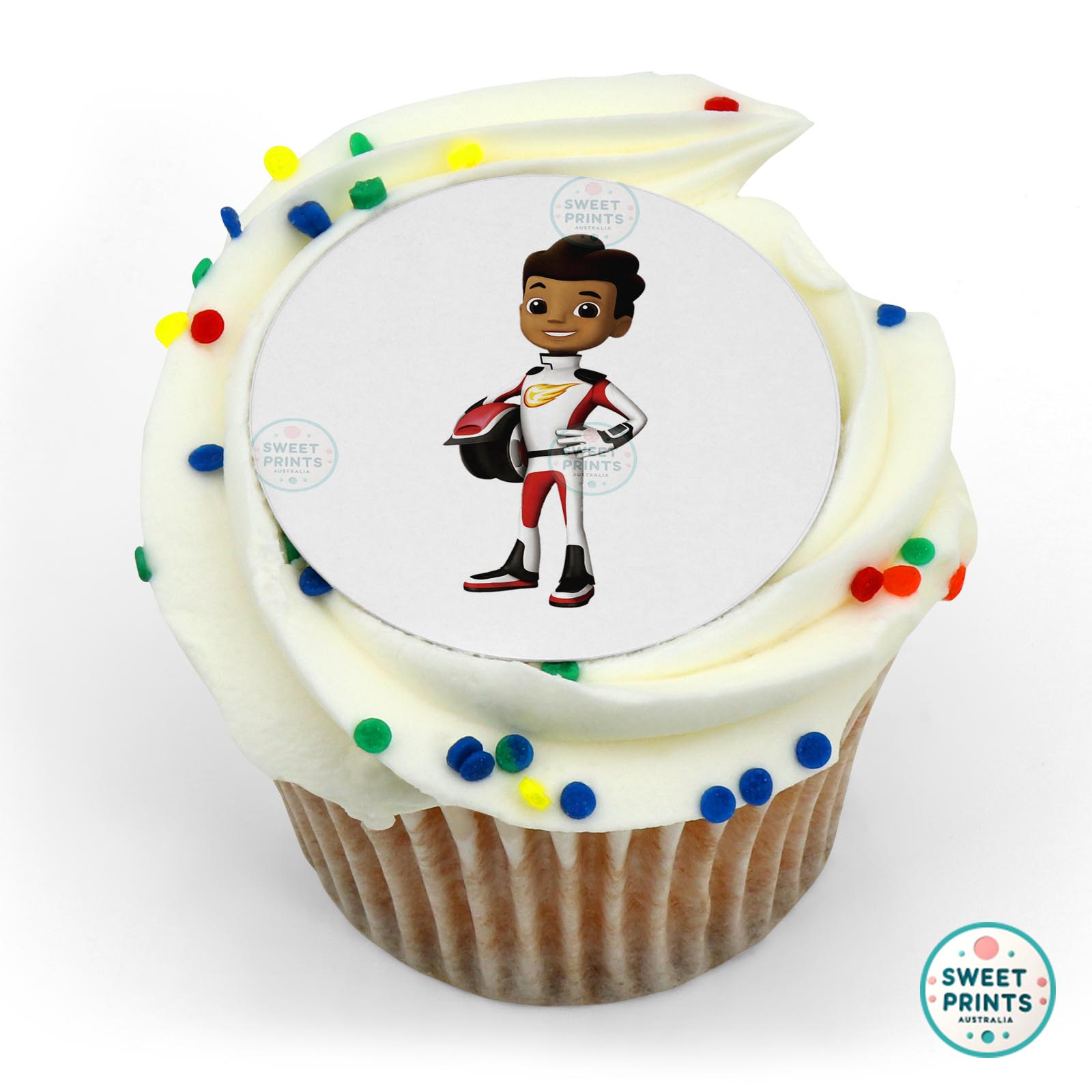 Blaze And The Monster Machines Aj Without Helmet edible cake topper