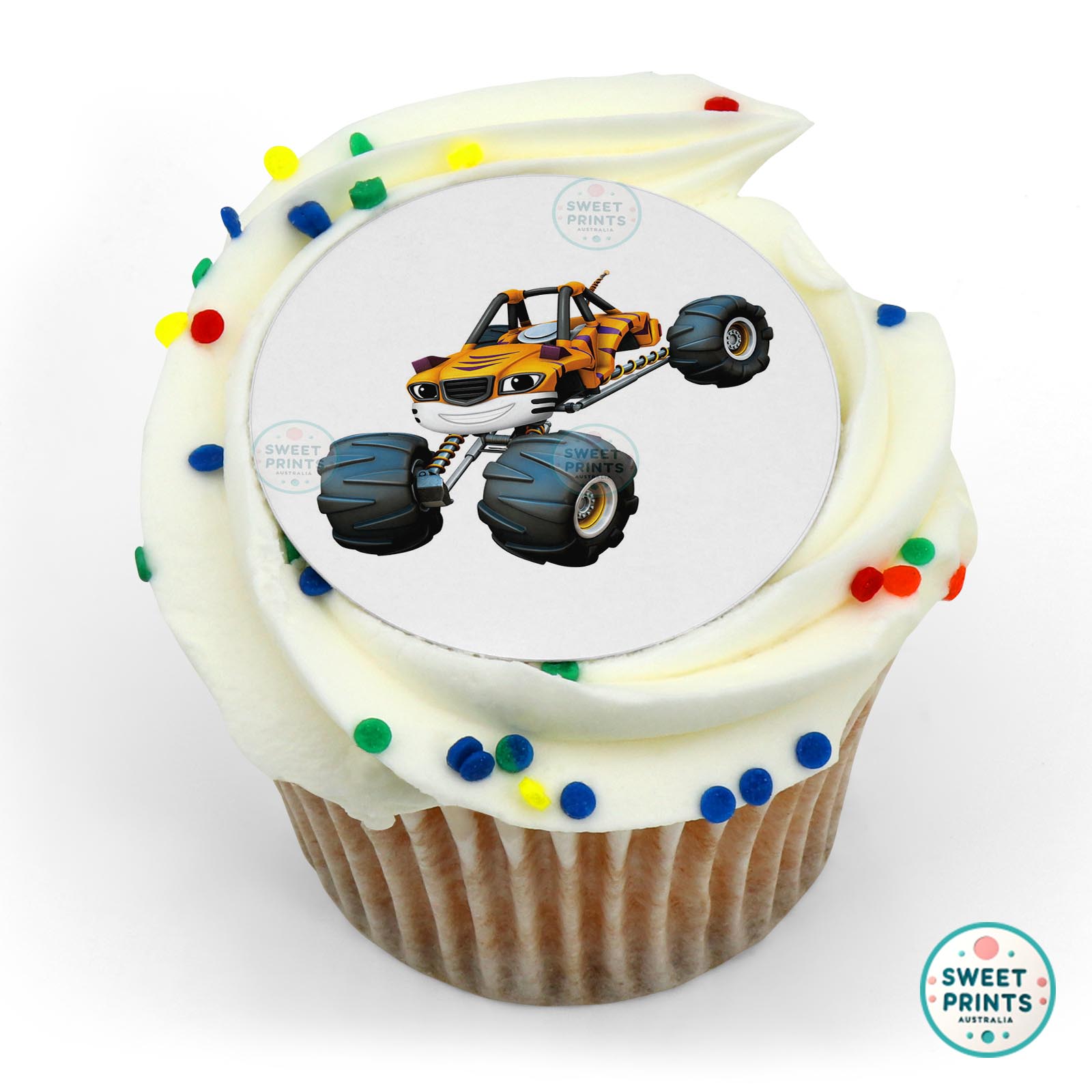 Blaze And The Monster Machines Stripes edible cake topper