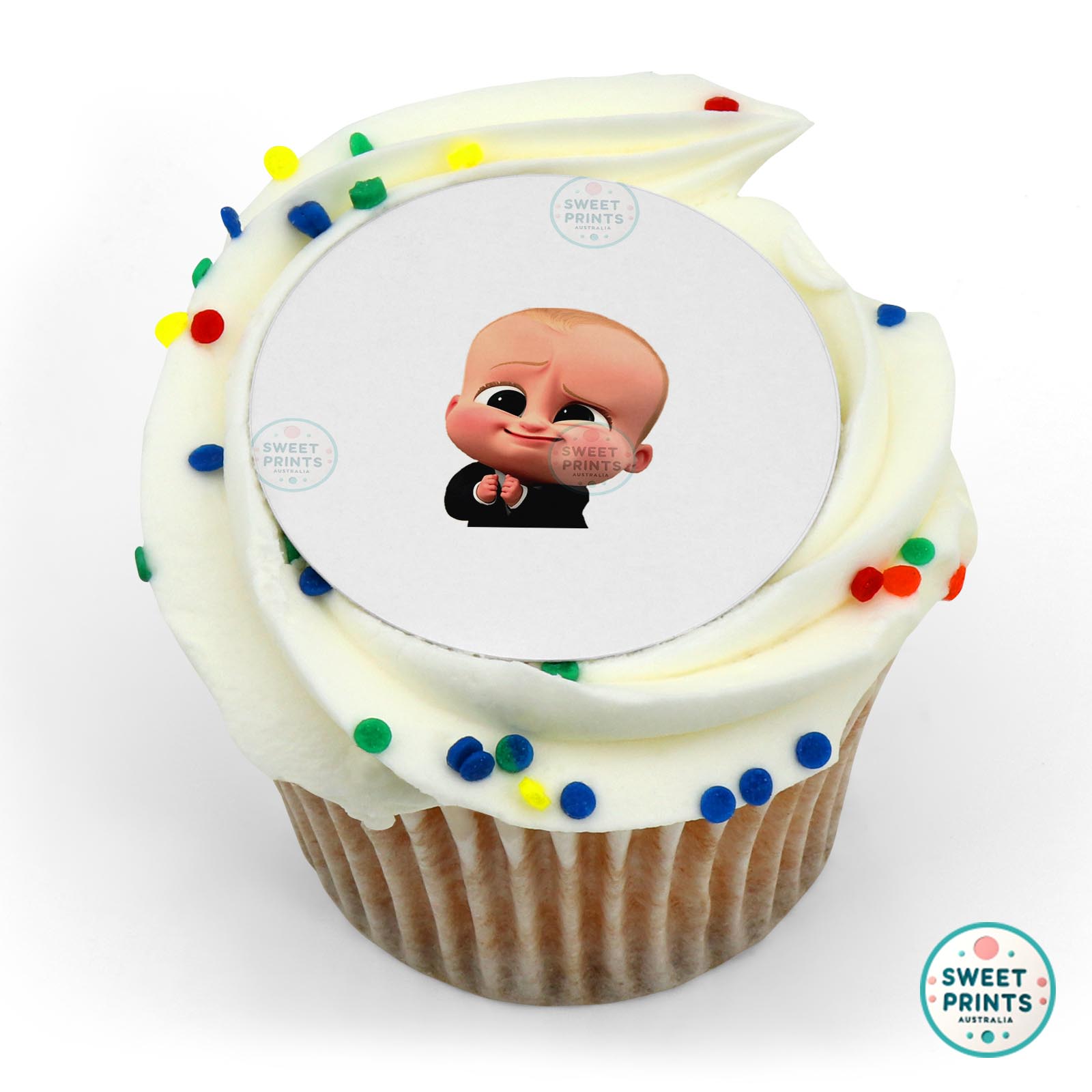 Boss Baby Cute Face edible cake topper