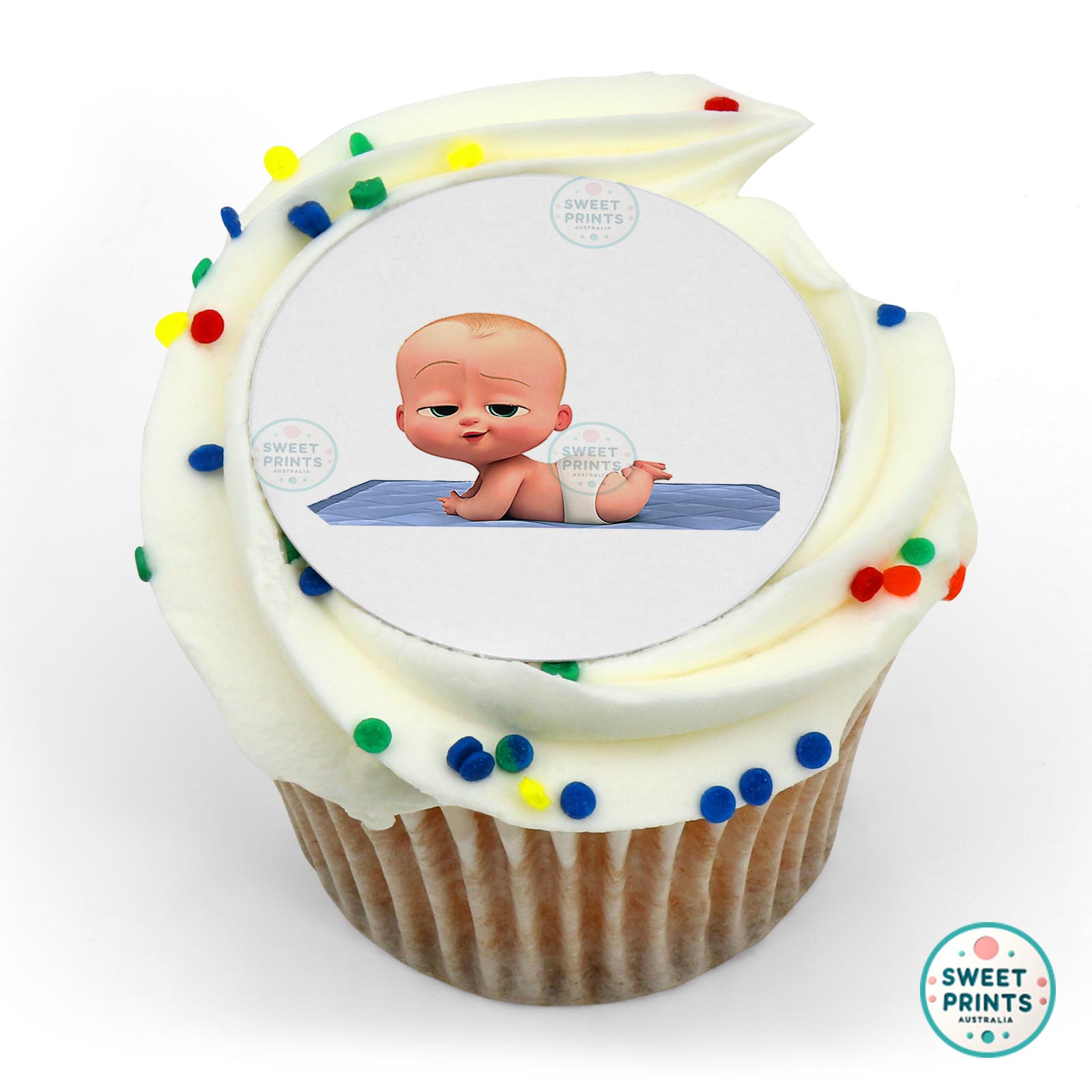 Boss Baby In Diaper edible cake topper