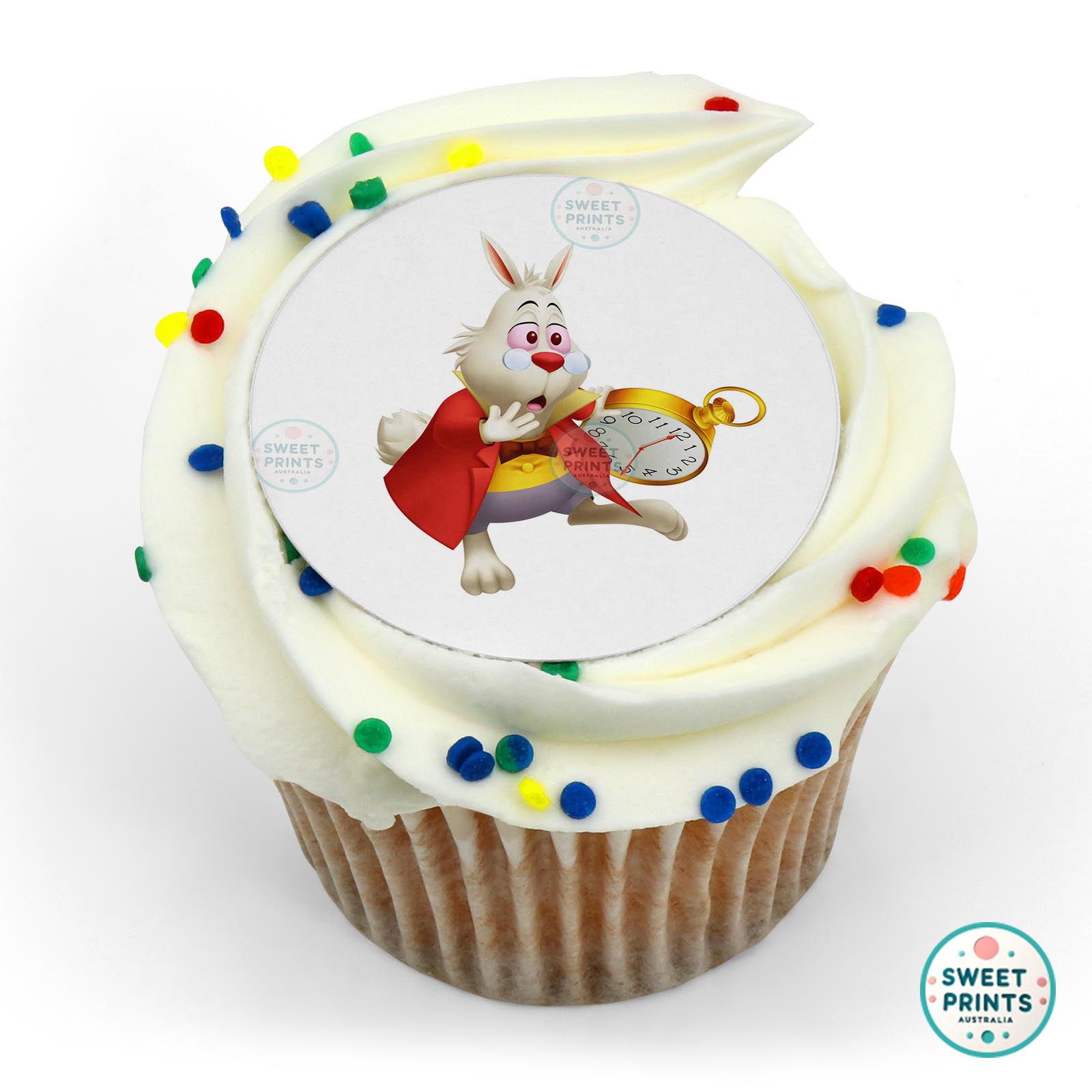 Alice In Wonderland Alice In Wonderland Rabbit edible cake topper
