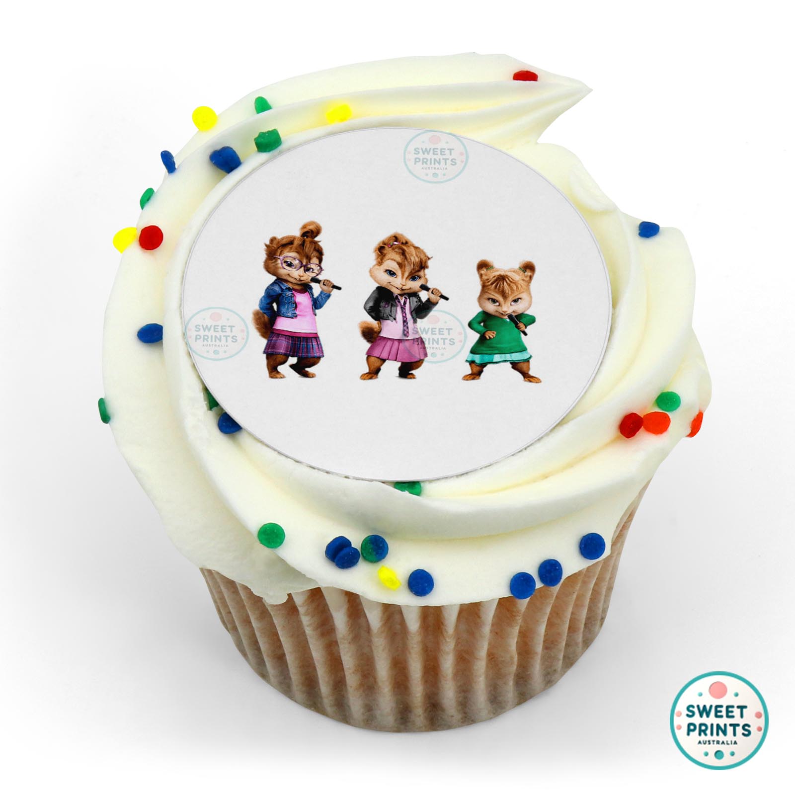 Alvin And The Chipmunks Alvin And The Chipmunks Singing Chipettes edible cake topper