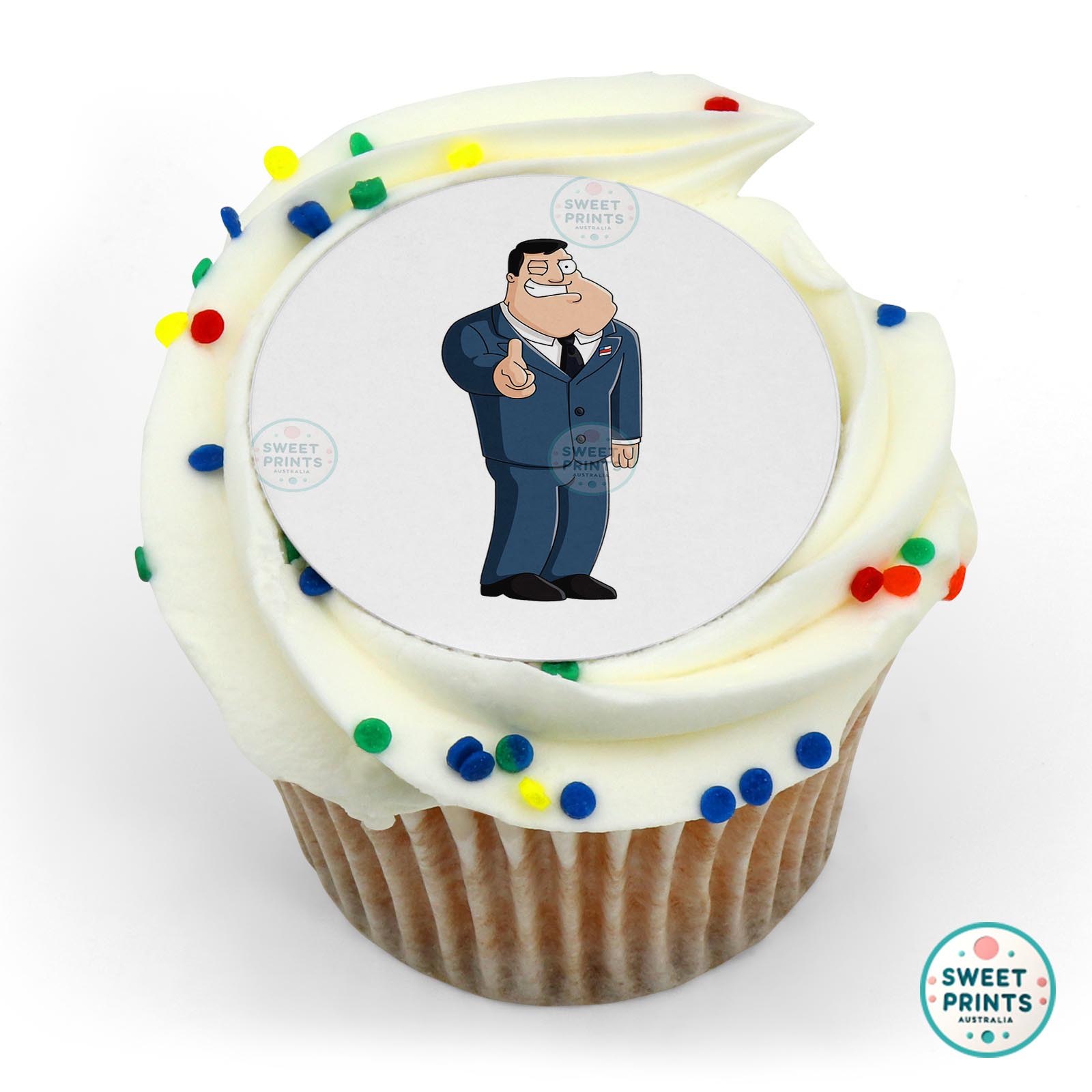 American Dad American Dad Character Stan Smith Pointing At You edible cake topper