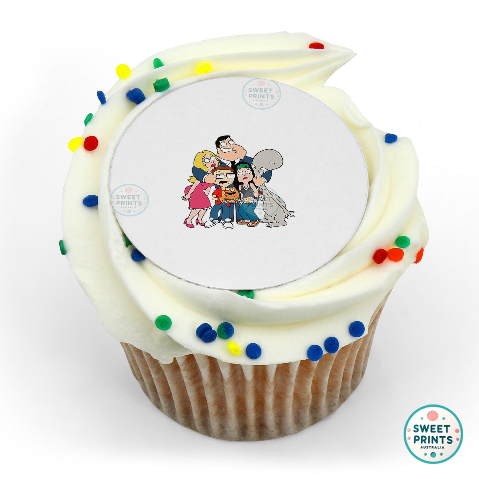 American Dad American Dad Stan Smith Hugging Family edible cake topper