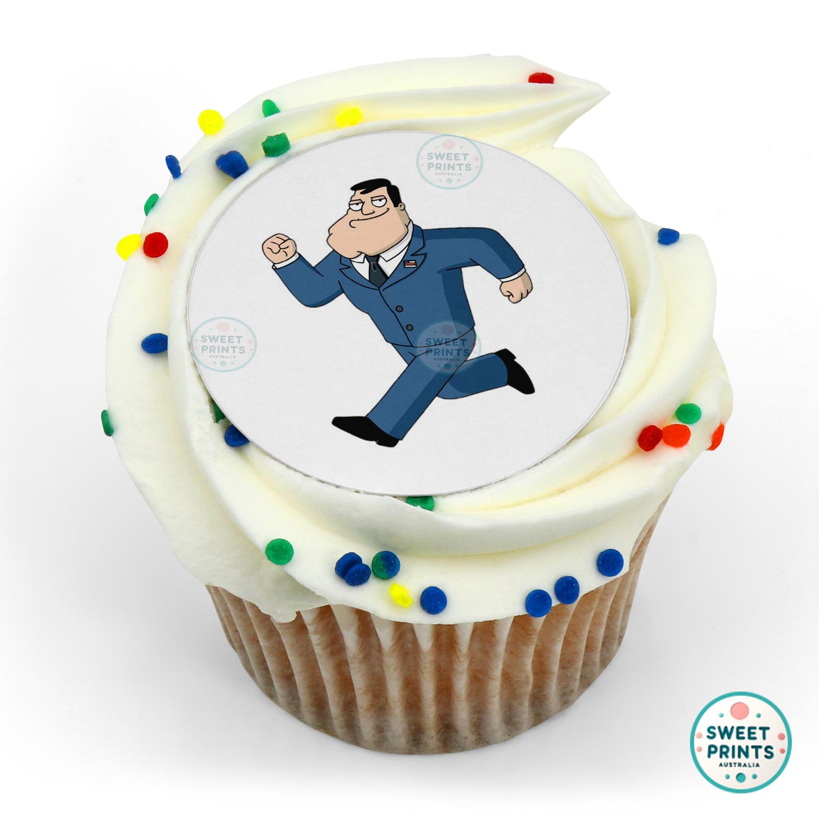 American Dad American Dad Stan Smith Running edible cake topper