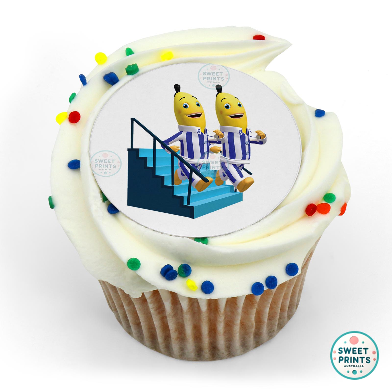 Bananas In Pyjamas Bananas In Pyjamas Walking Down The Stairs edible cake topper