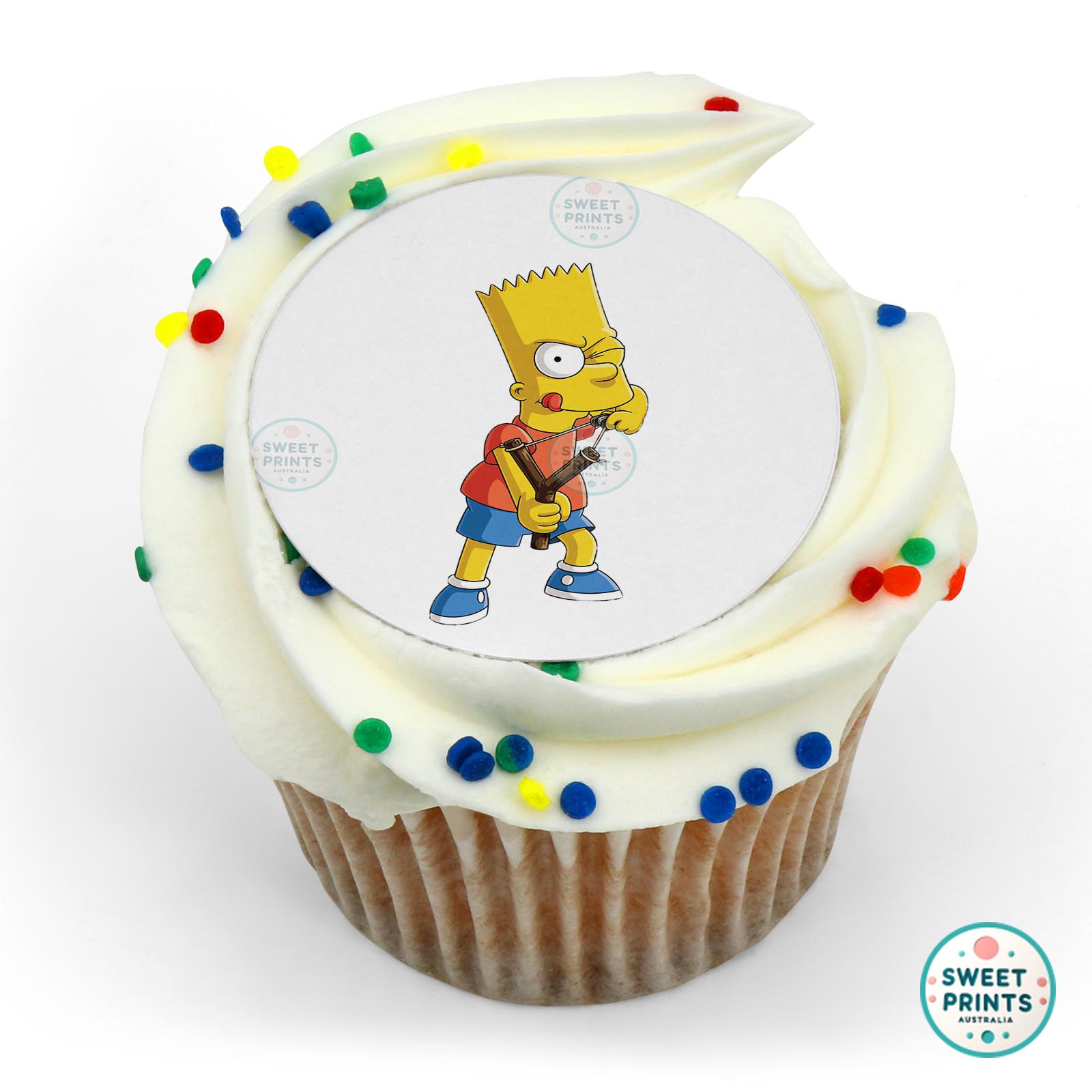 Bart Simpson Bart Simpson Shooting A Catapult edible cake topper