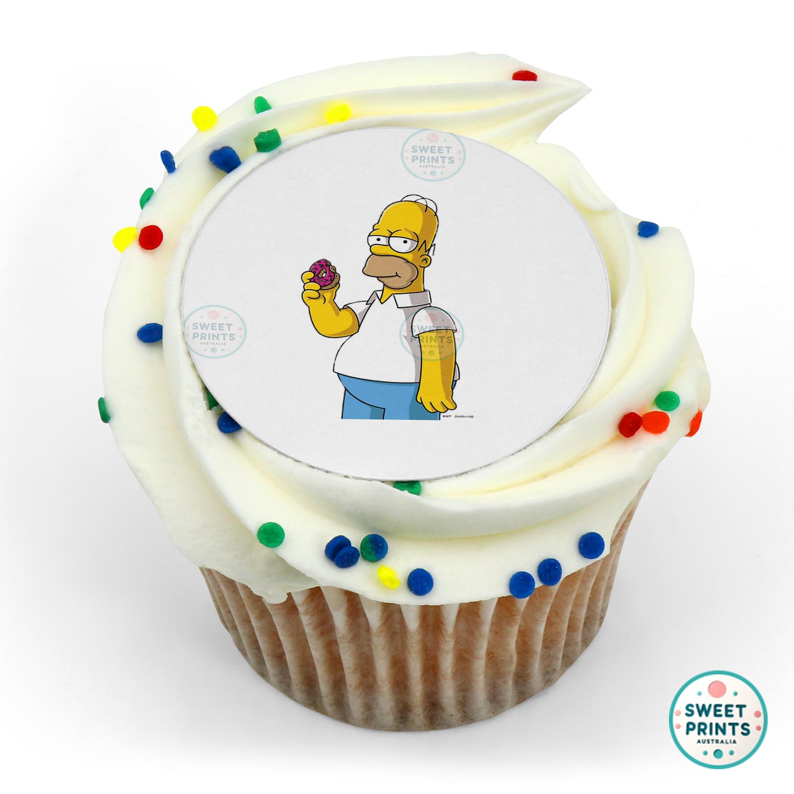 Bart Simpson Homer Simpson Eating A Donut edible cake topper