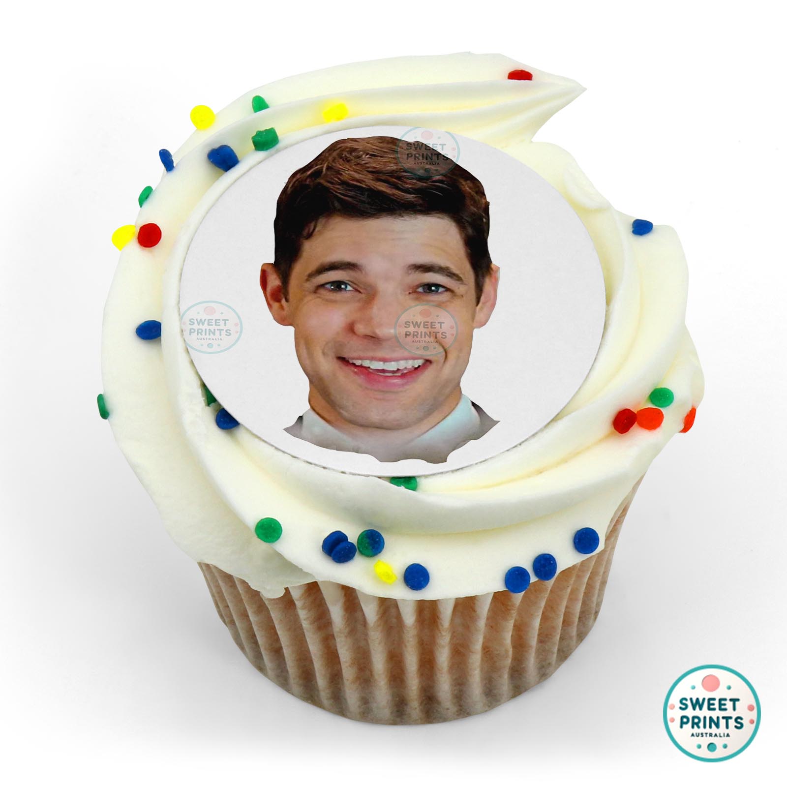 Mixed Theme Jeremy Jordan Bonnie Clyde Gatsby edible cake topper
