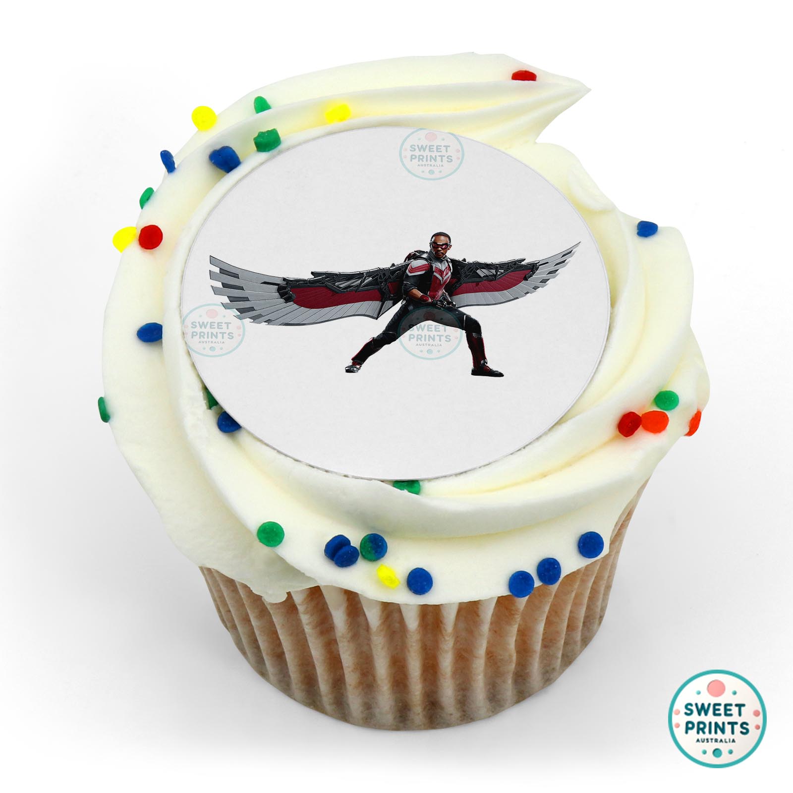 Avengers Falcon Exo 7 edible cake topper