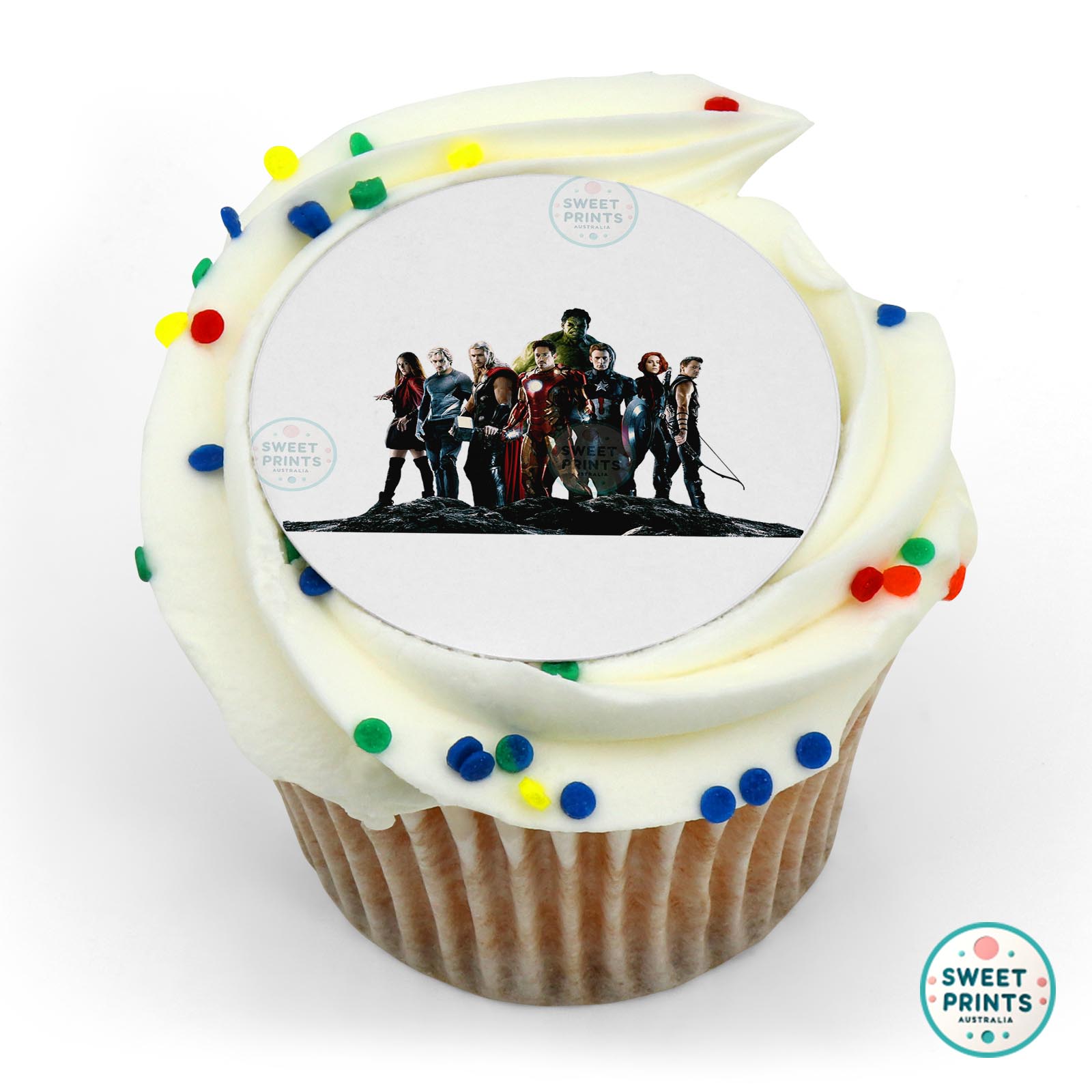 Avengers Group edible cake topper